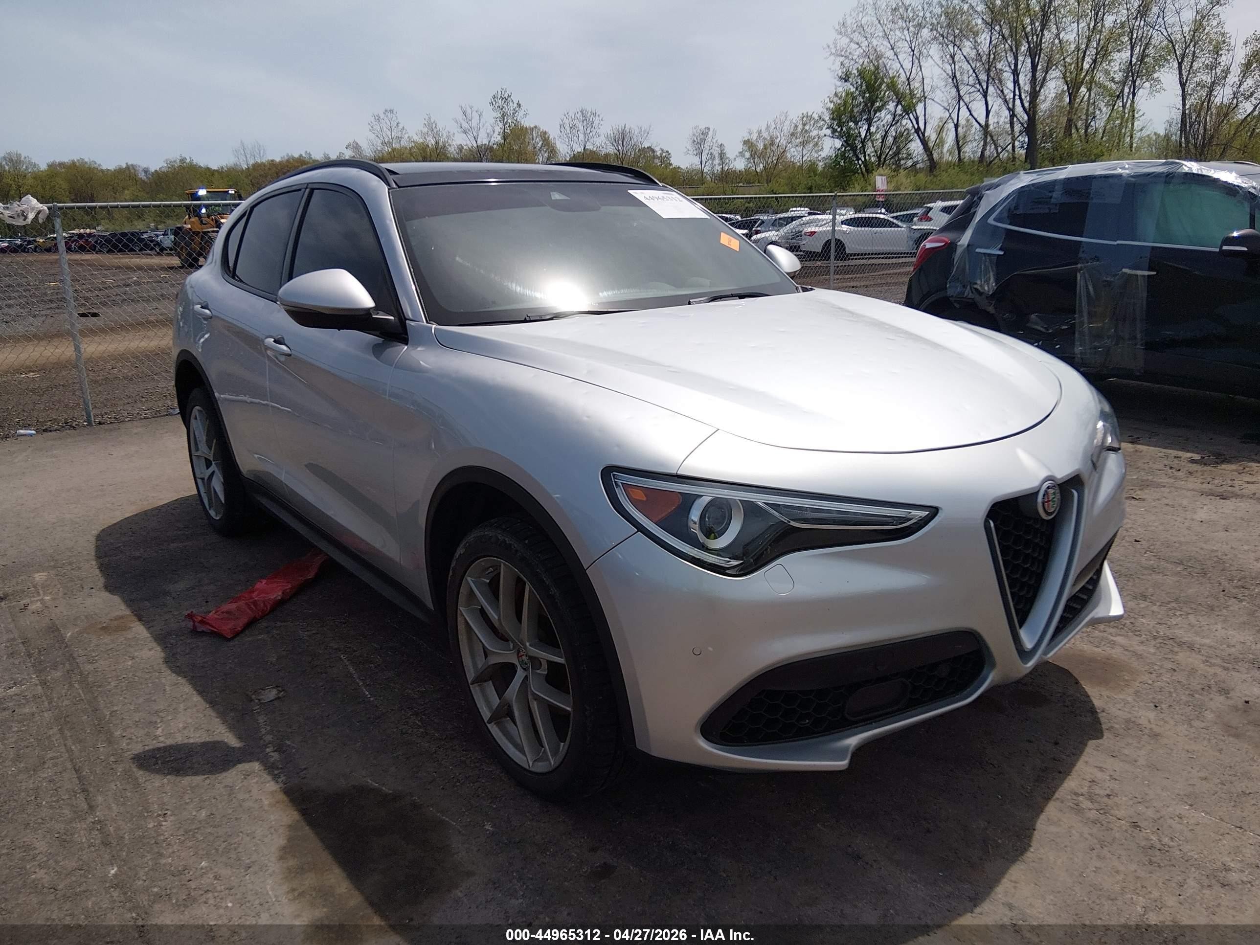 2018 Alfa Romeo Stelvio Ti Sport, VIN ZASFAKNNXJ7C00195 — Hail
