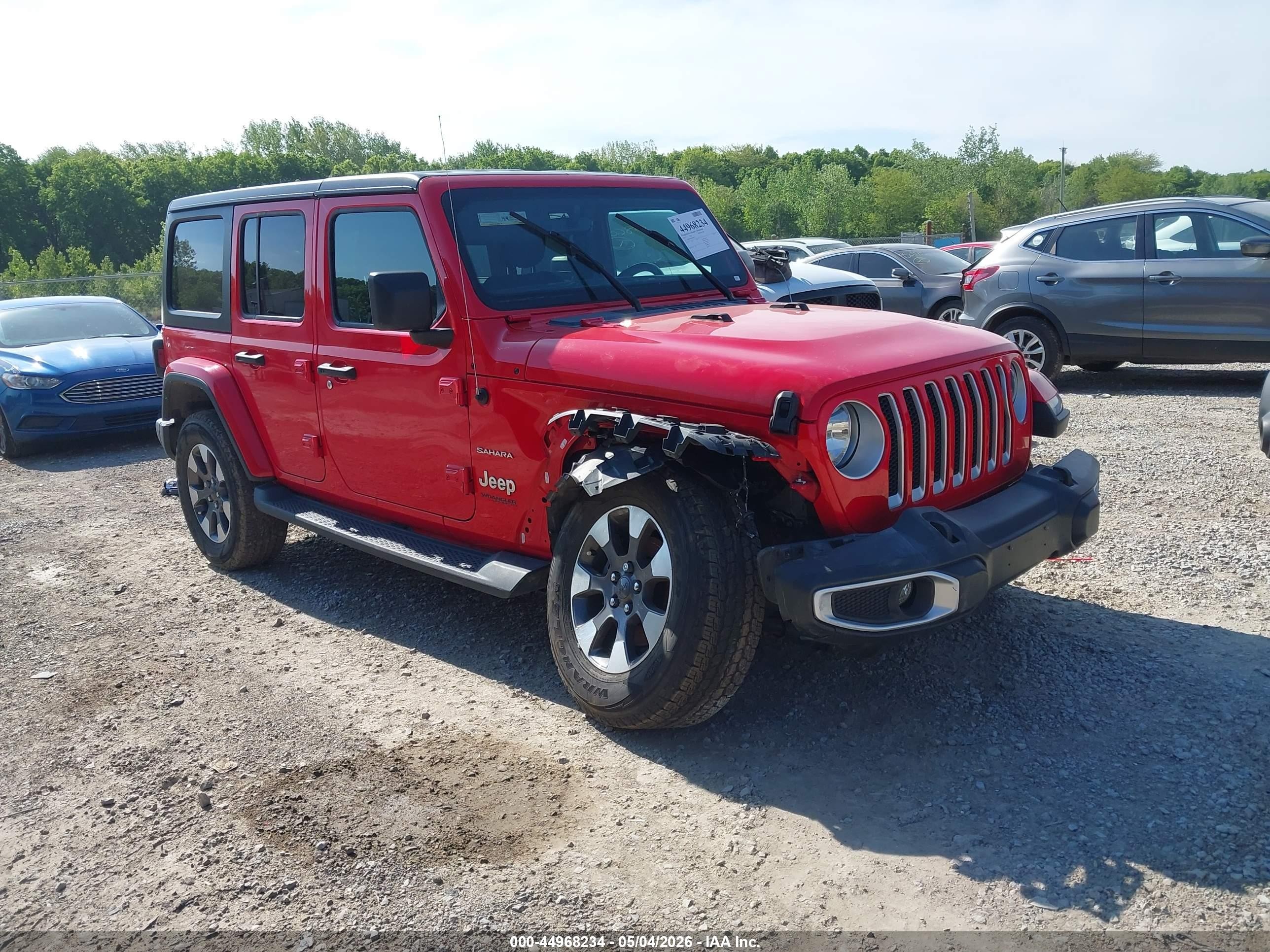 2021 Jeep Wrangler Unlimited Sahara, VIN 1C4HJXEN4MW866705 — Front end