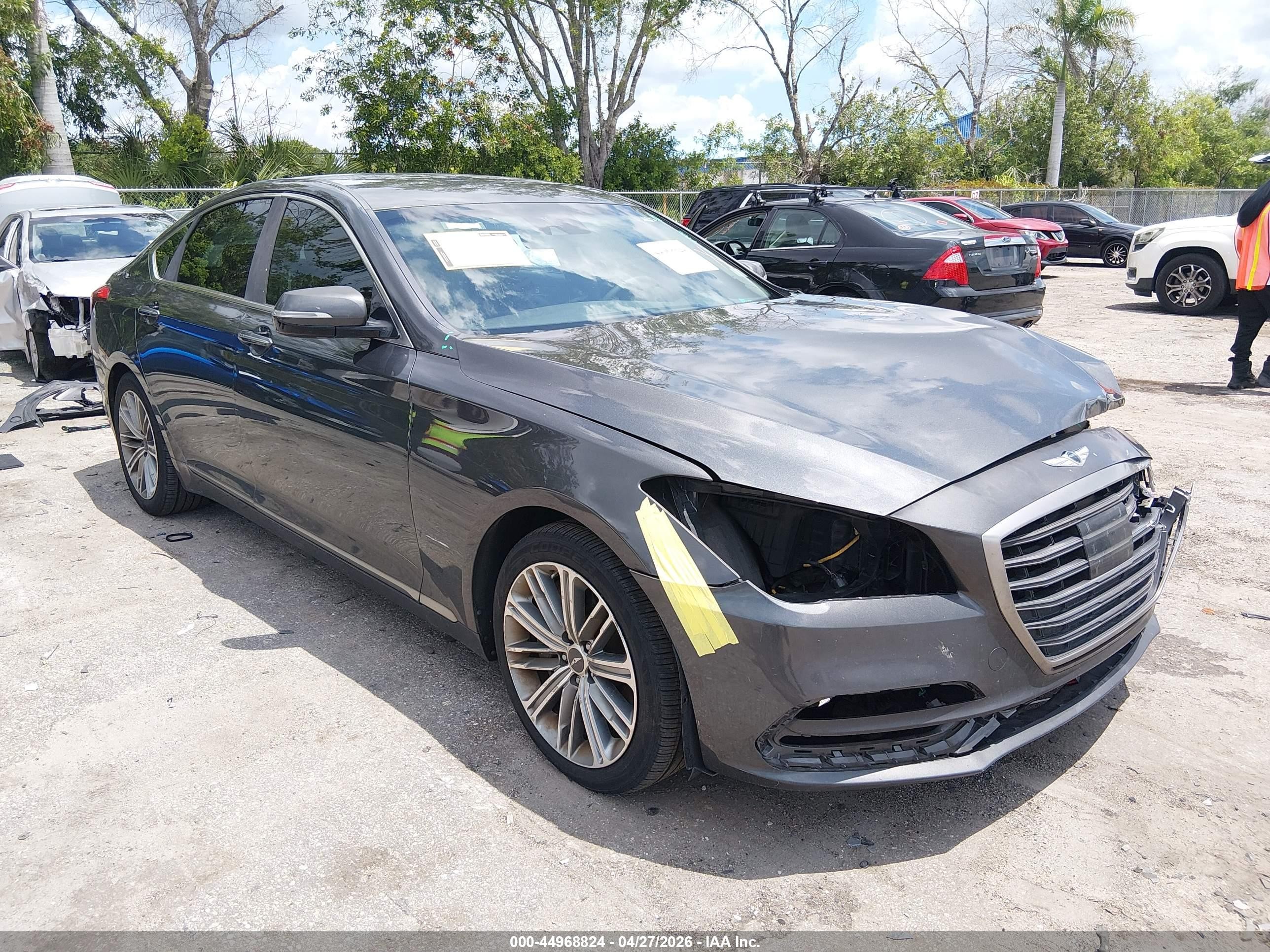 2019 Genesis G80 3.8L, VIN KMTFN4JEXKU314720 — Front end