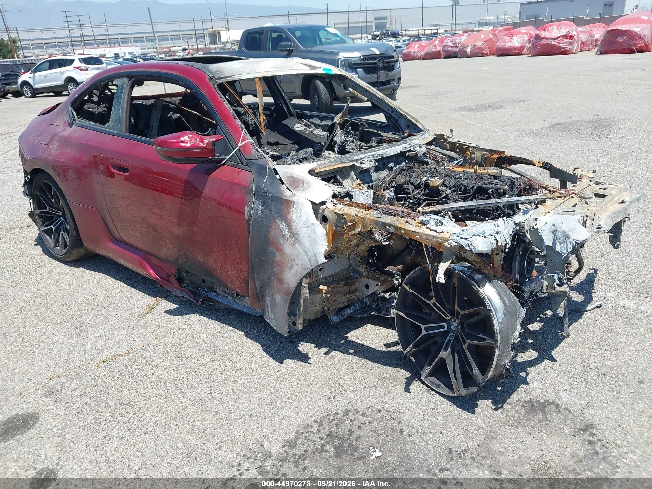 2025 BMW M2, VIN 3MF23DM02S8F00765 — Engine fire