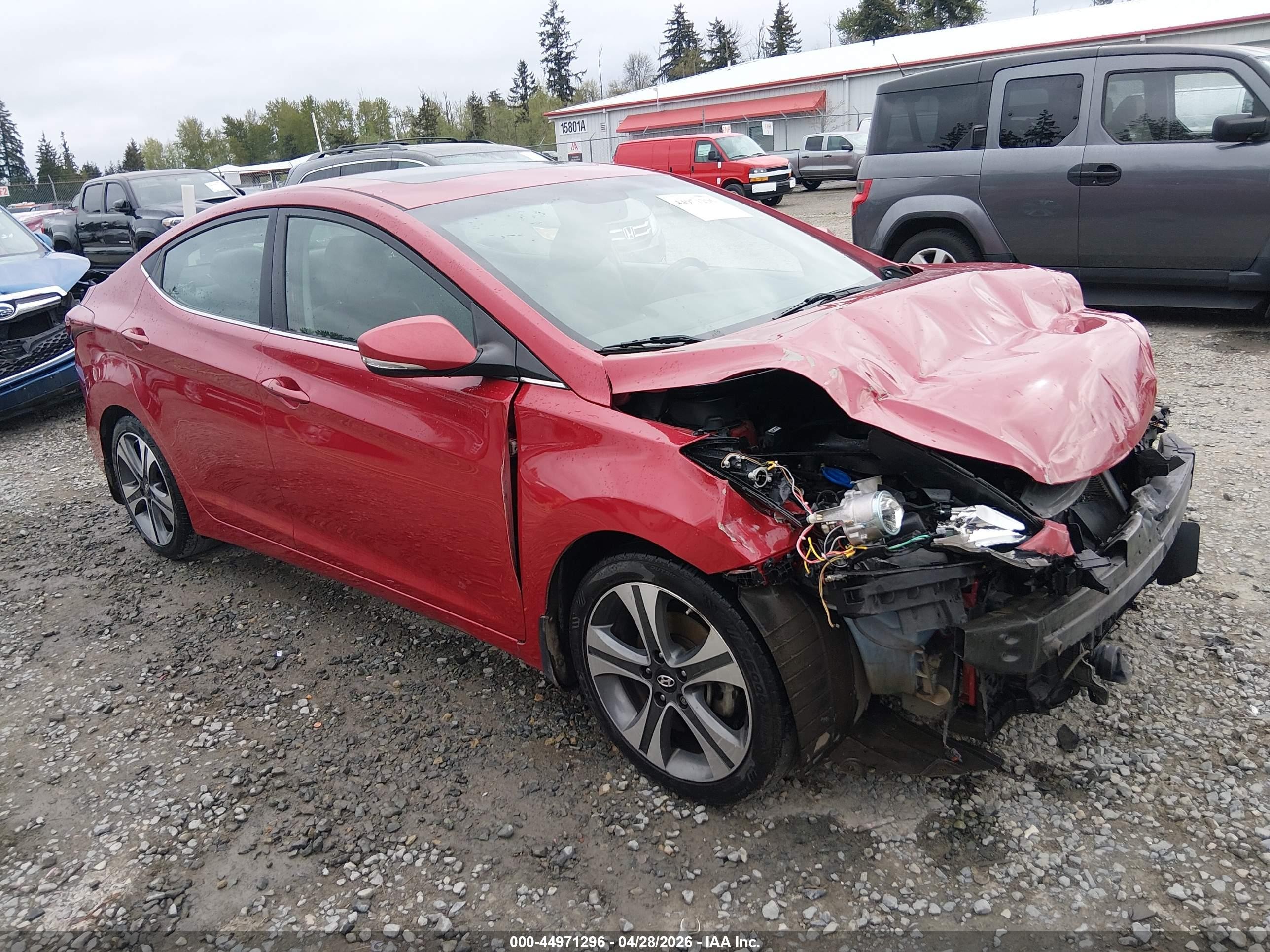 2015 Hyundai Elantra Sport, VIN KMHDH4AH7FU370607 — Front end