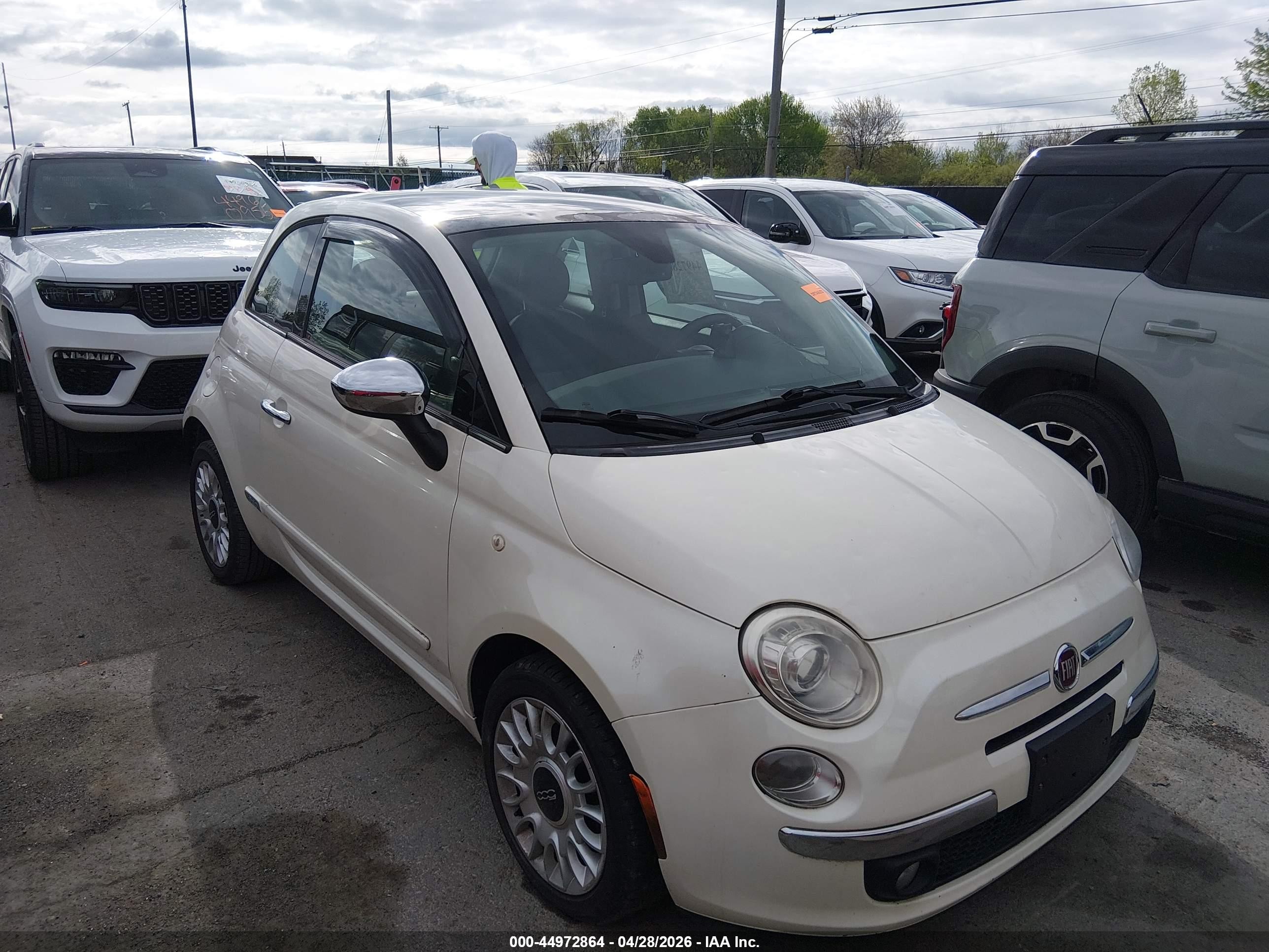 2013 FIAT 500 Gucci, VIN 3C3CFFCR0DT574667 — Hail