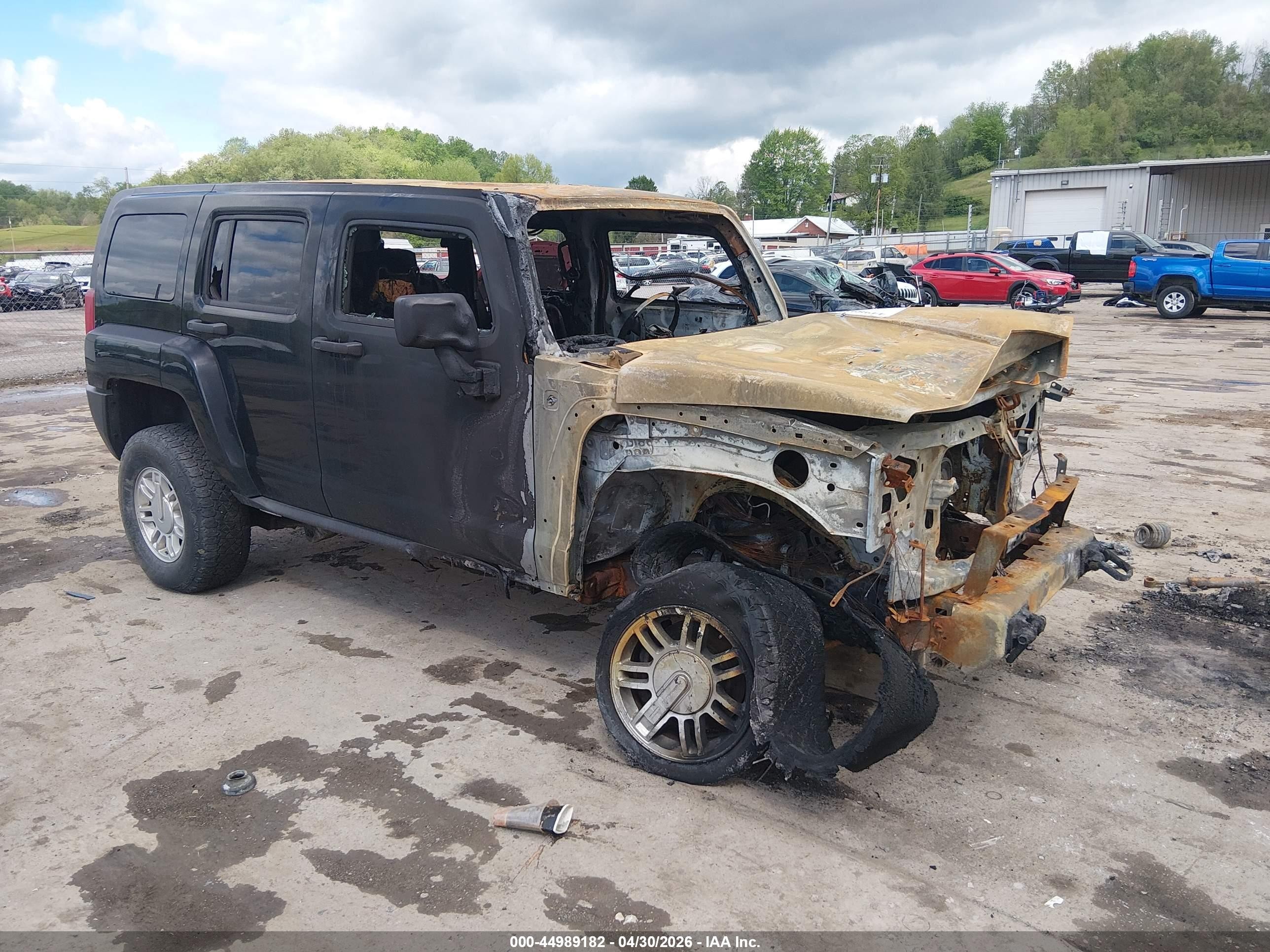 2008 Hummer H3 Luxury, VIN 5GTEN13E188188585 — Burn