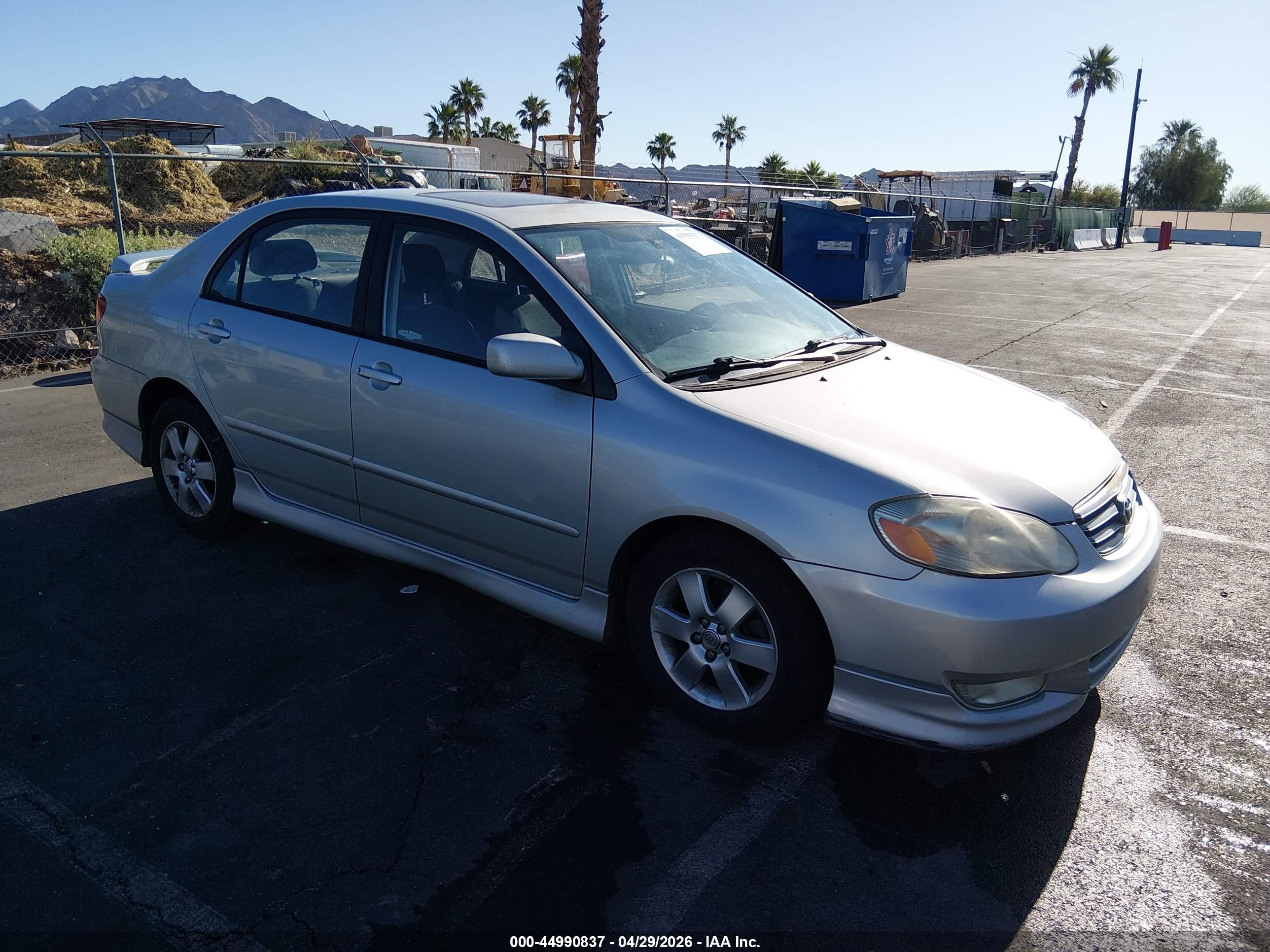 2004 Toyota Corolla S, VIN 1NXBR32E34Z296540 — Rear end