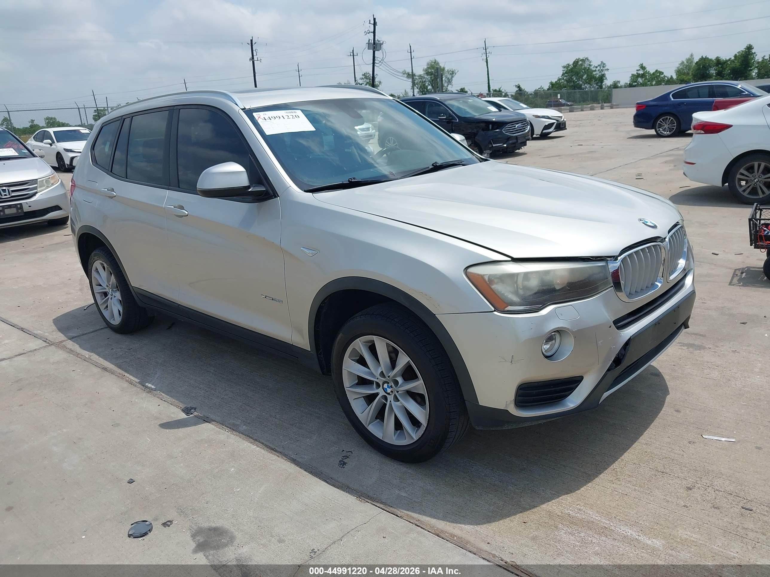 2016 BMW X3 xDrive28i, VIN 5UXWX9C53G0D67228 — Repossession