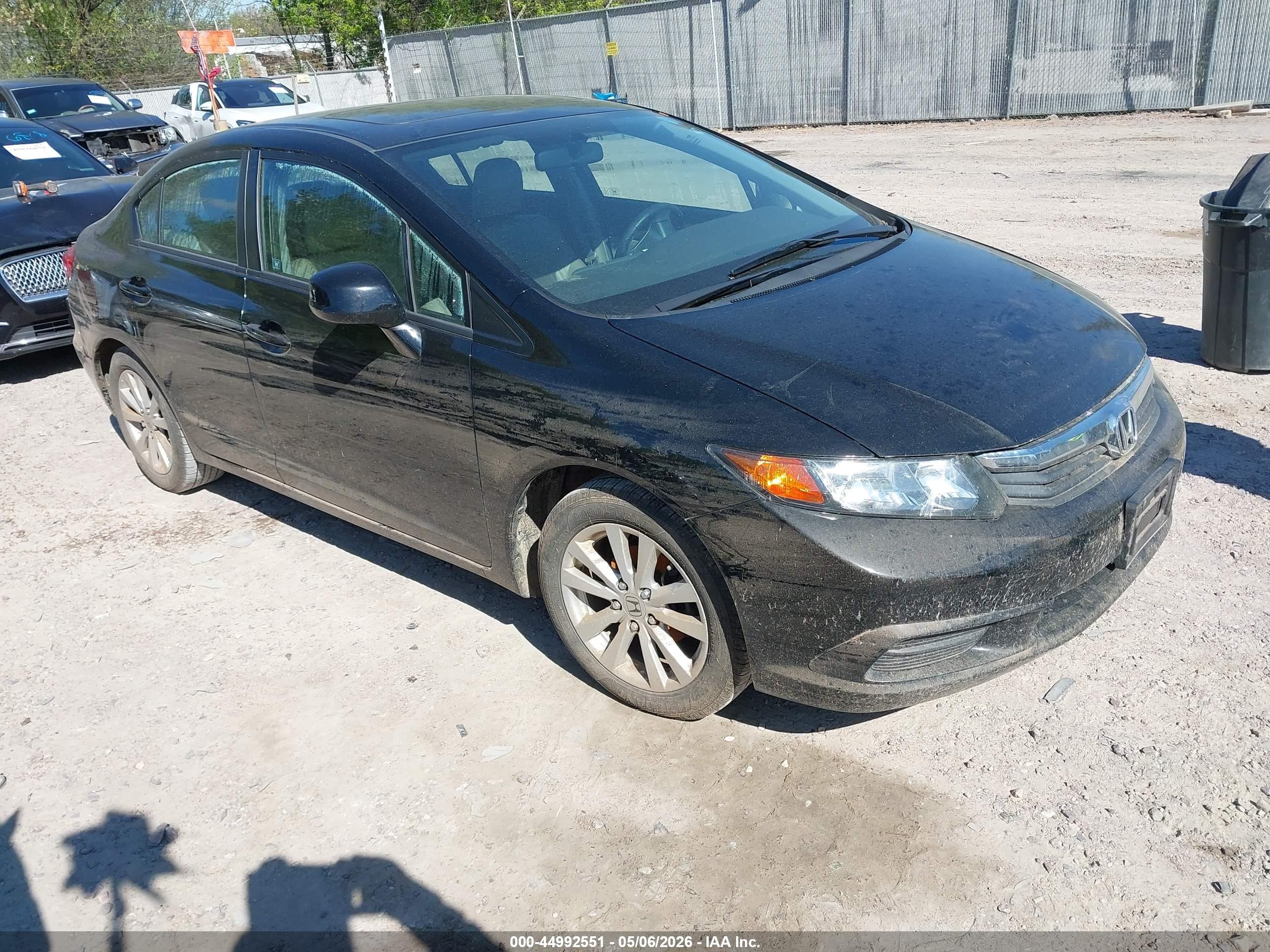 2012 Honda Civic EX-L, VIN 19XFB2F9XCE050101 — Water / flood