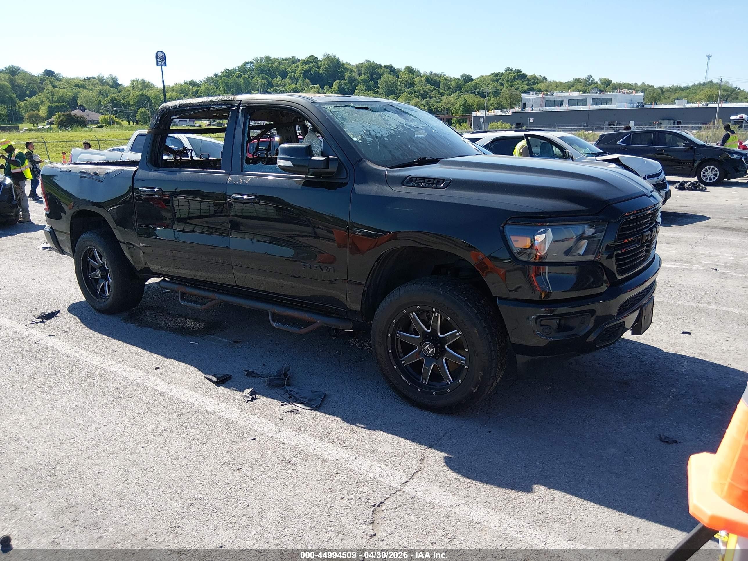 2019 Ram 1500 Big Horn, VIN 1C6SRFFT6KN893386 — Interior fire