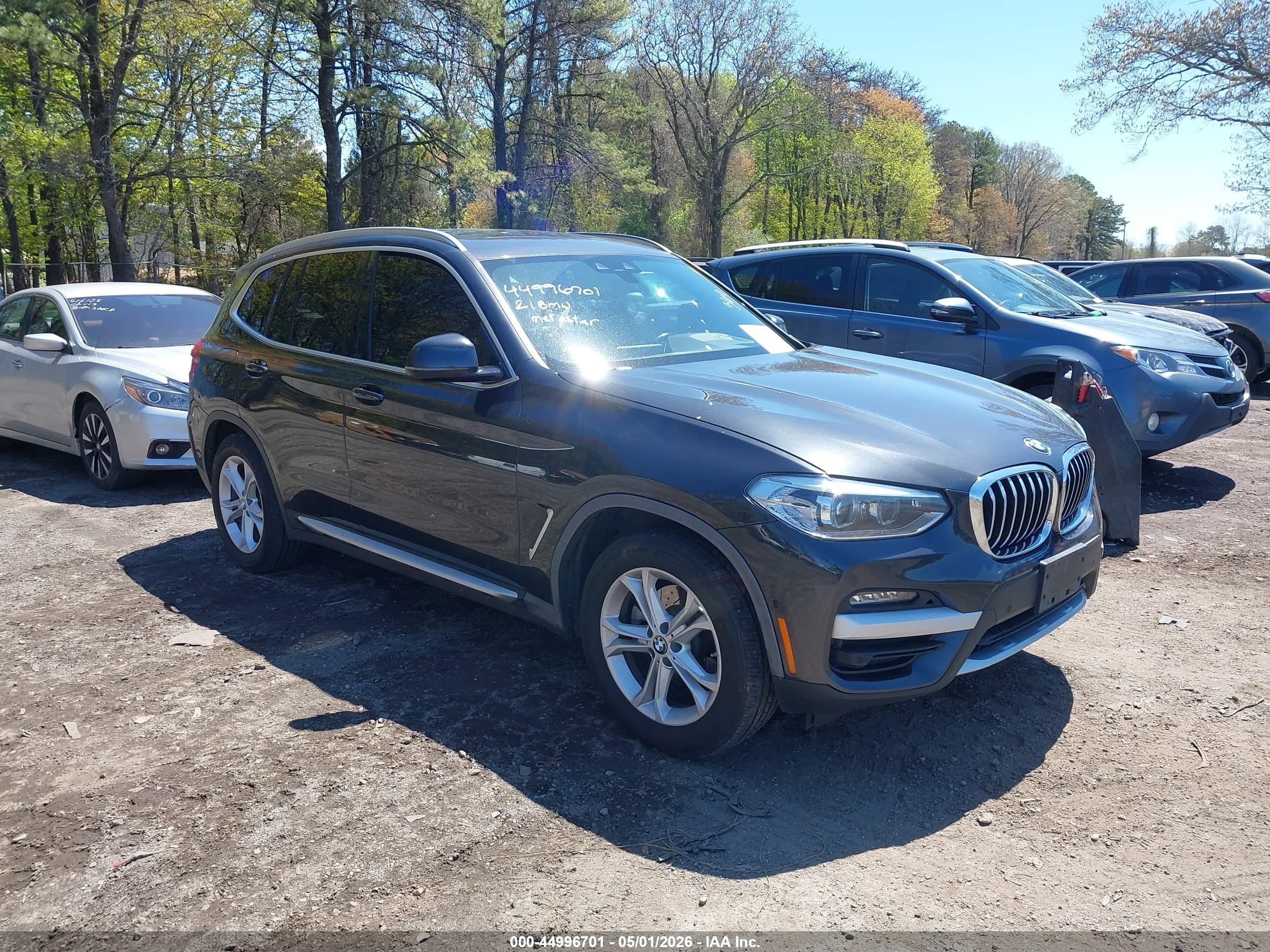 2021 BMW X3 xDrive30i, VIN 5UXTY5C06M9D71567 — Rear end