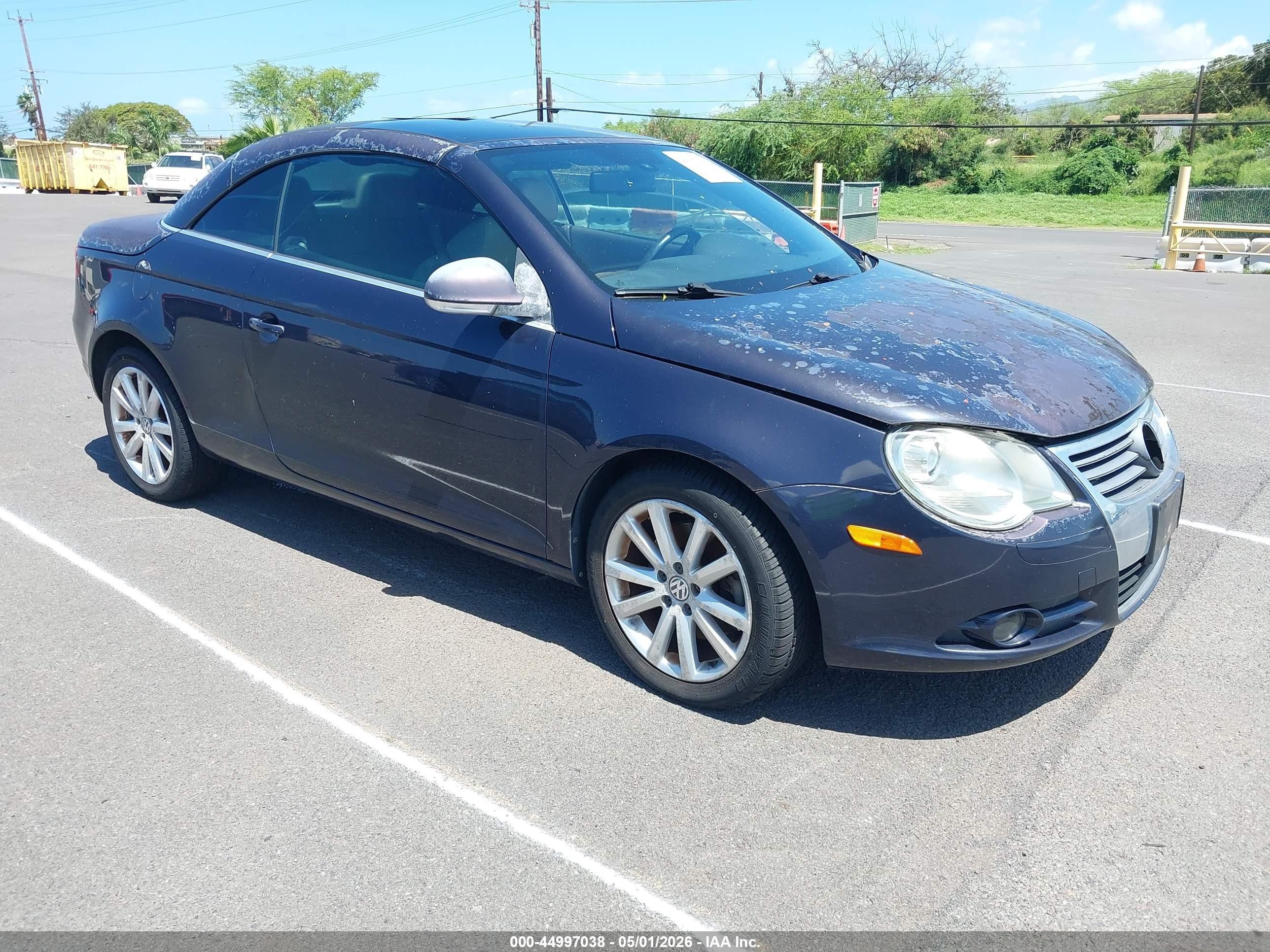 2007 Volkswagen Eos 2.0T, VIN WVWFA71F77V004594 — Water / flood