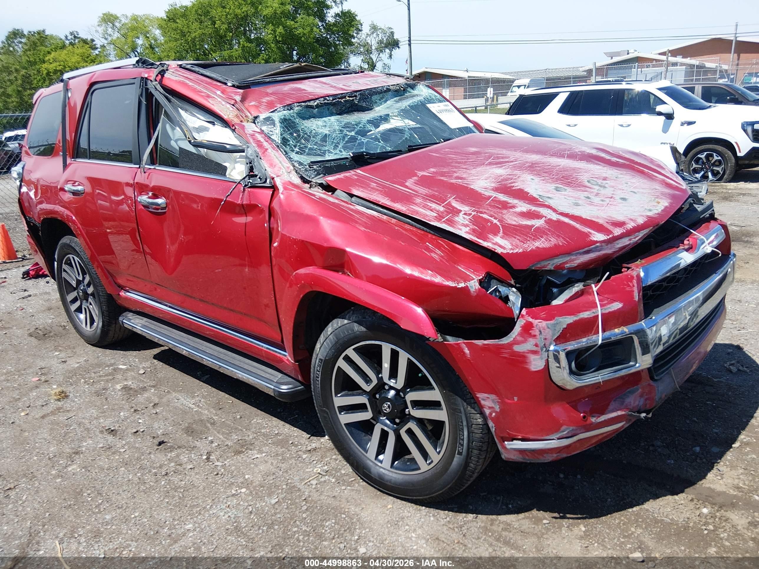 2016 Toyota 4Runner SR5 Premium, VIN JTEBU5JR3G5295904 — Опрокидывание