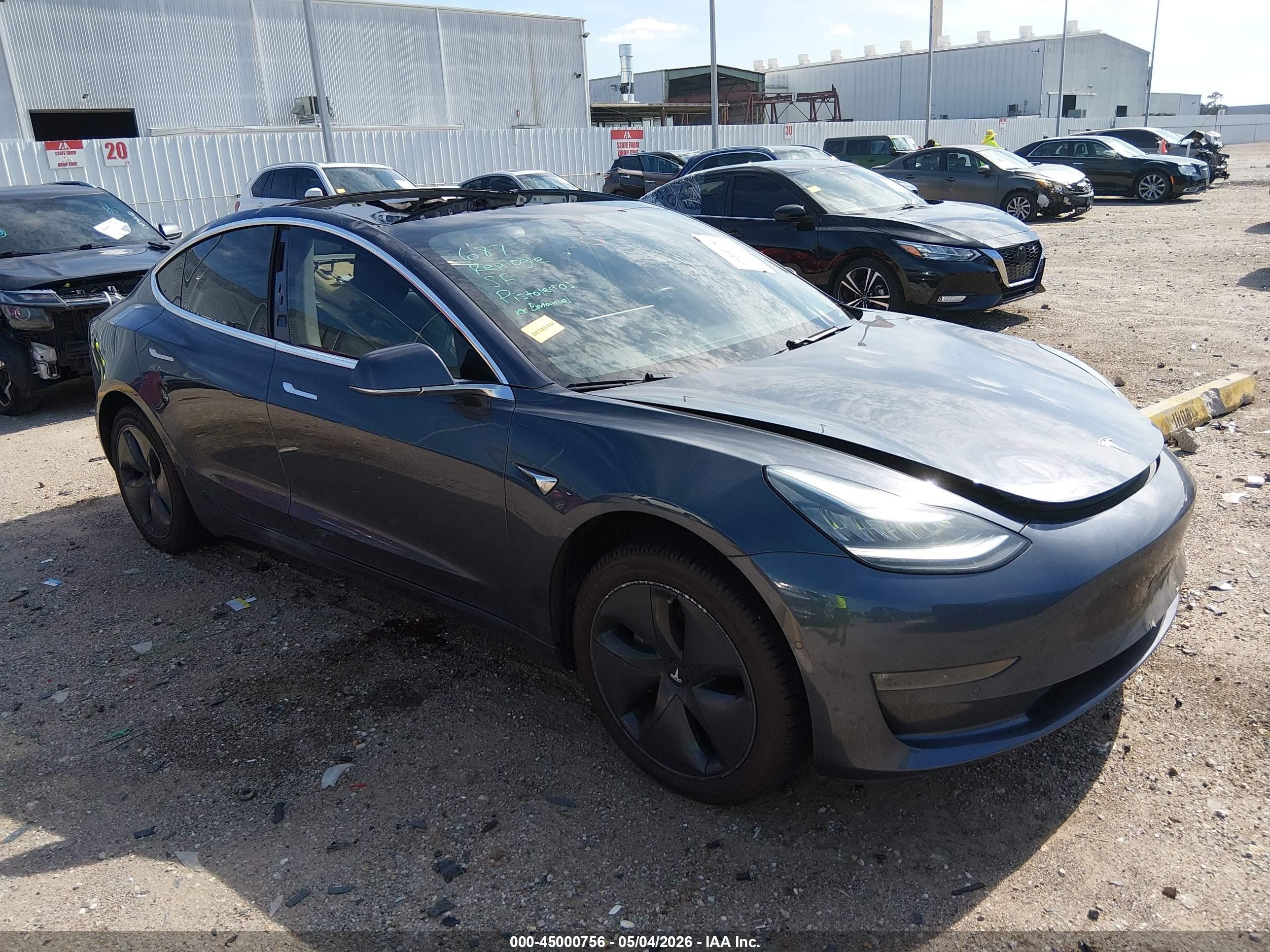 2018 Tesla Model 3 Long Range Battery, VIN 5YJ3E1EAXJF037470 — Interior fire