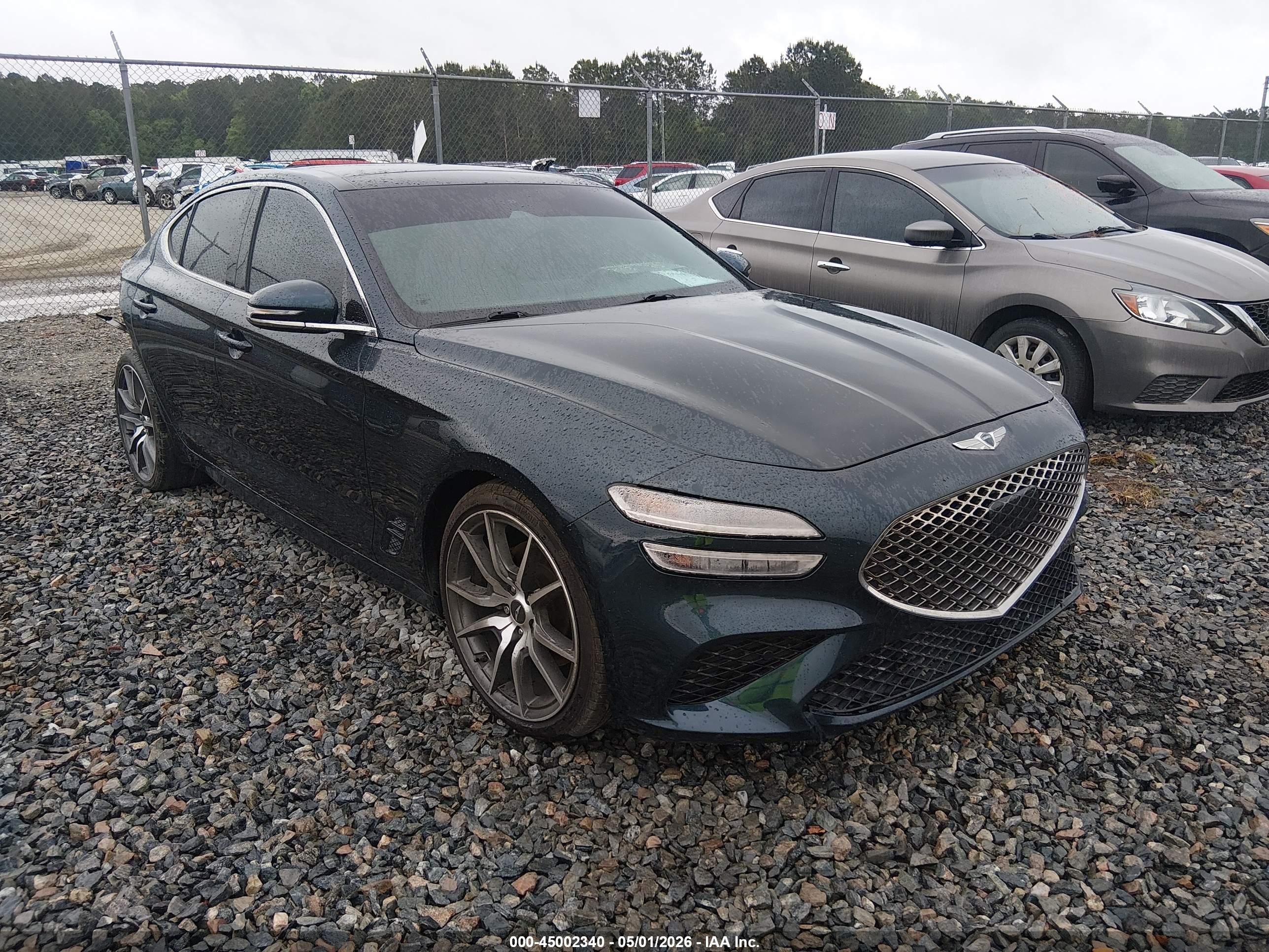 2022 Genesis G70 2.0T, VIN KMTG34TA7NU102723 — Rear end
