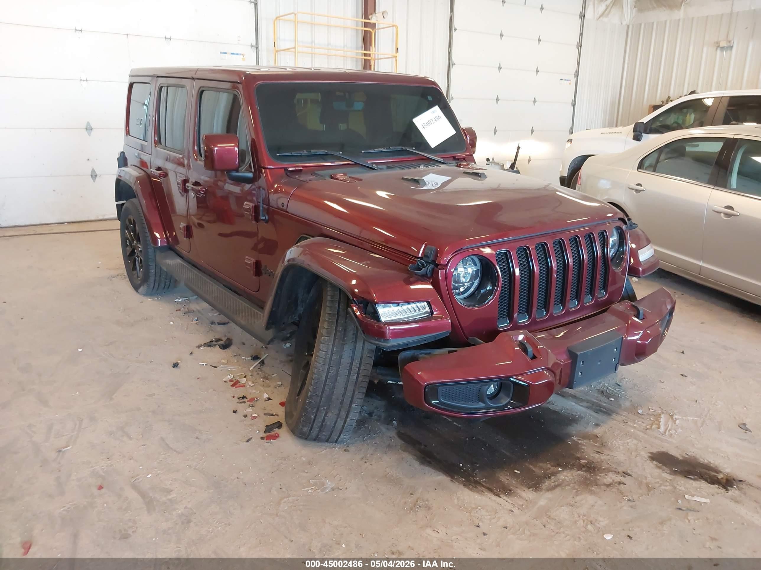 2021 Jeep Wrangler Unlimited Sahara, VIN 1C4HJXEG2MW578716 — Front end