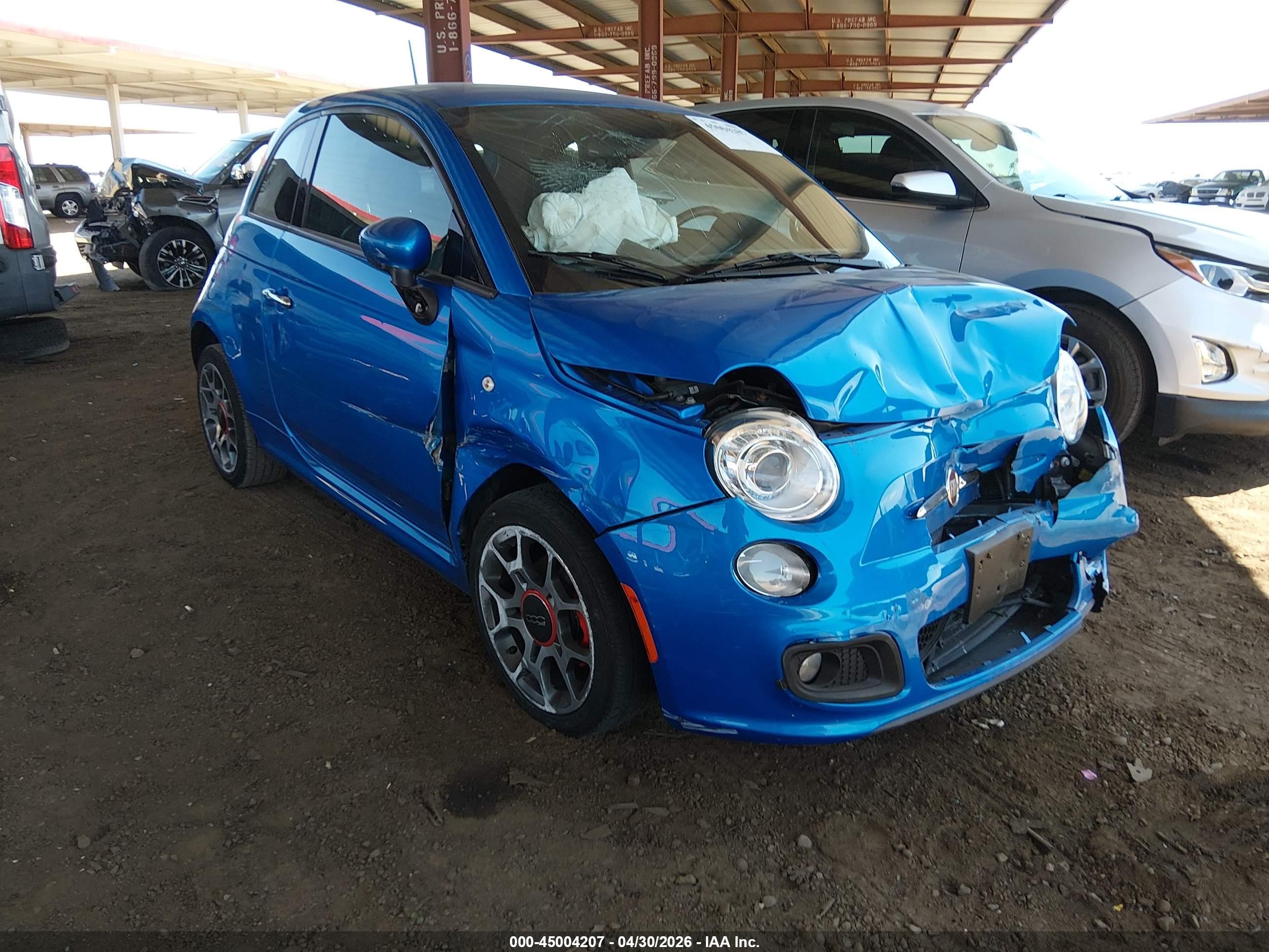 2015 FIAT 500 Sport, VIN 3C3CFFBR4FT624331 — Front end