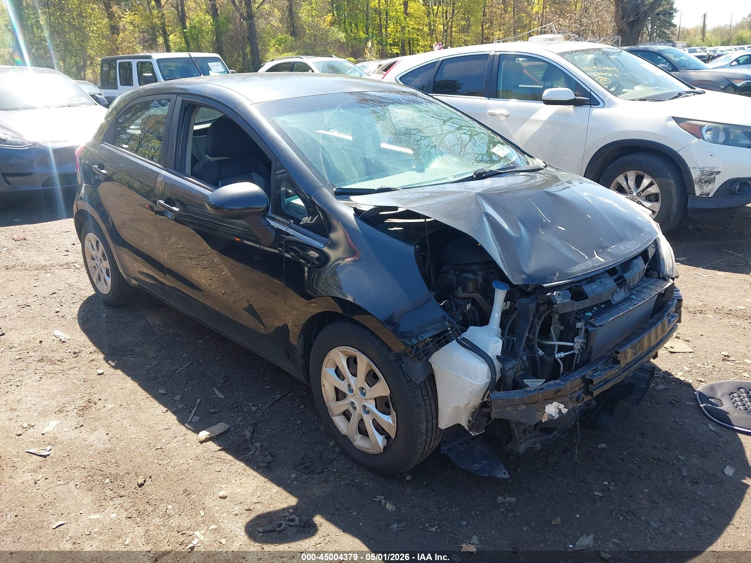 2013 Kia Rio LX, VIN KNADM5A35D6299819 — Front end