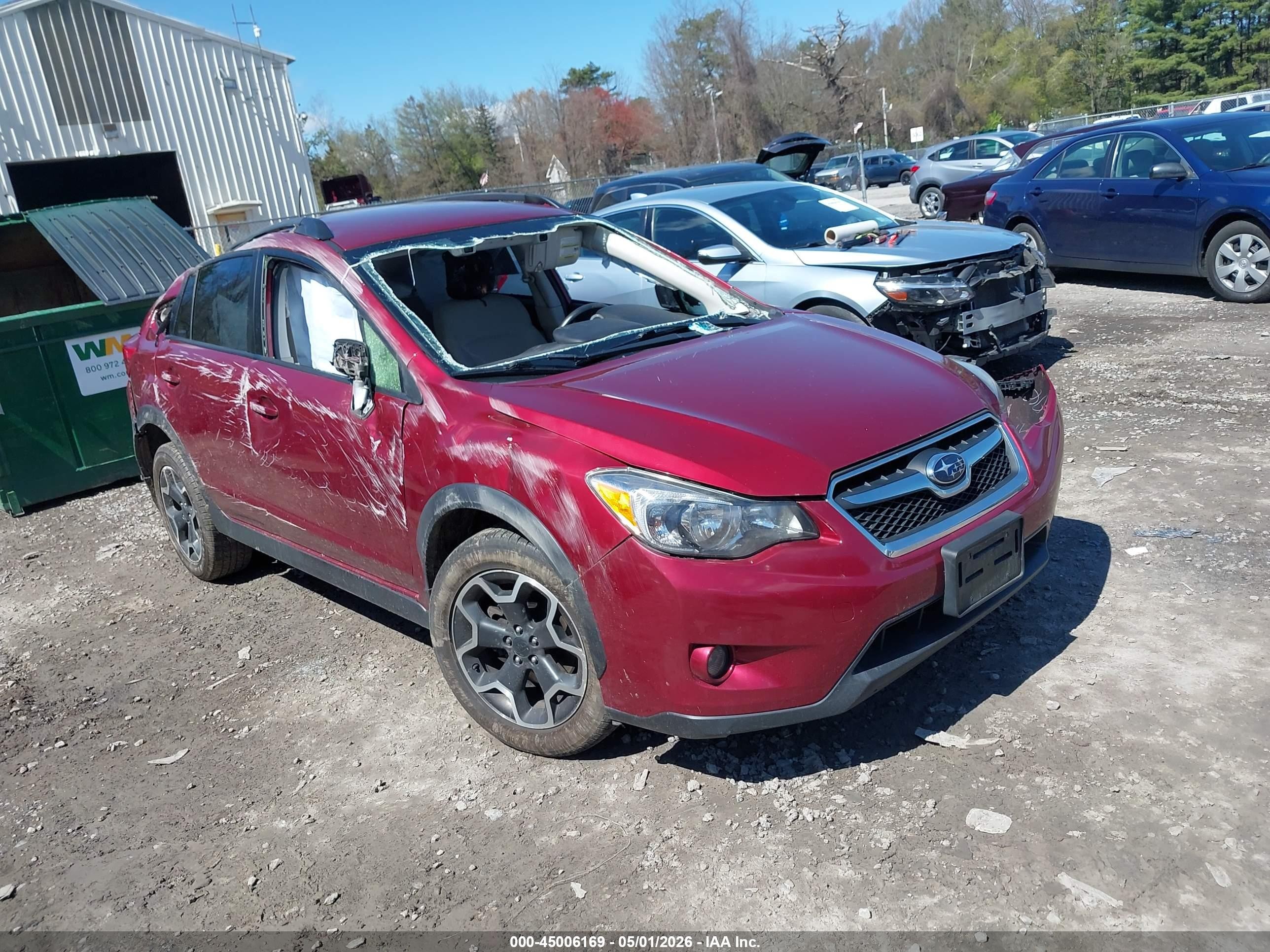 2015 Subaru Crosstrek Premium, VIN JF2GPAFC8F8319529 — Опрокидывание