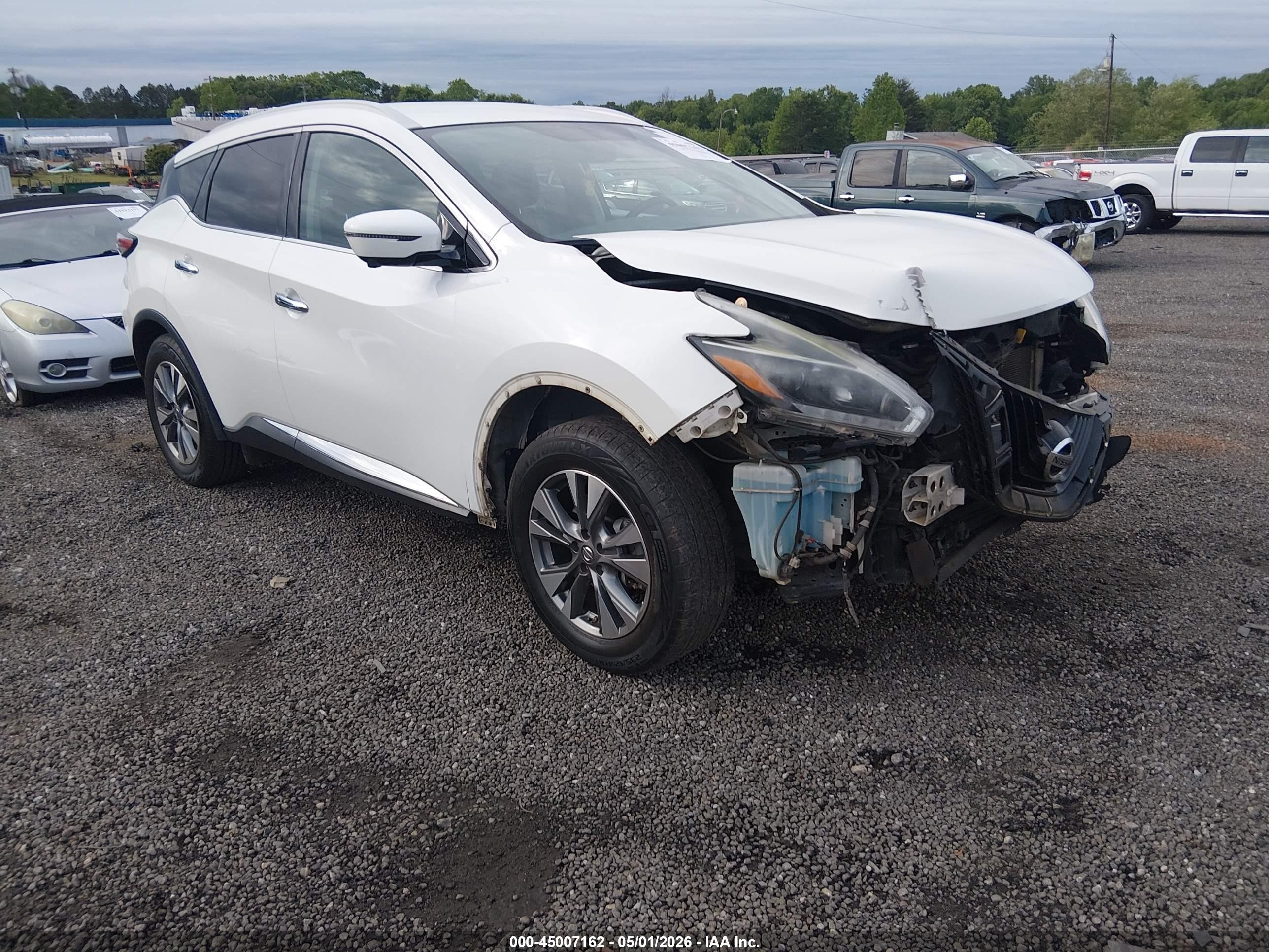 2018 Nissan Murano S, VIN 5N1AZ2MG7JN184396 — Front end