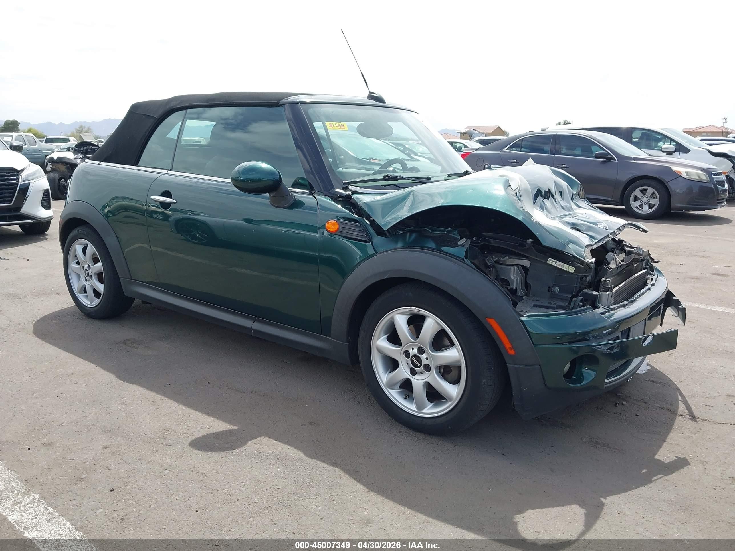 2009 MINI Convertible, VIN WMWMR33569TJ93909 — Front end