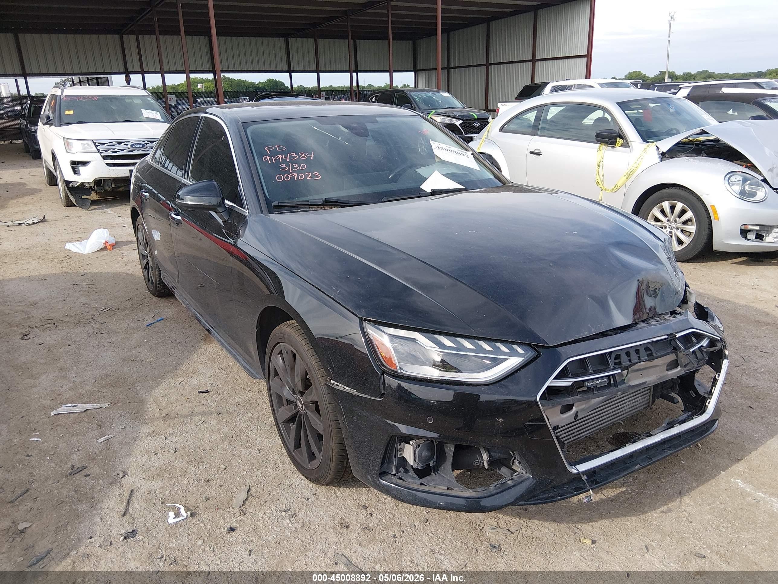 2021 Audi A4 Premium Plus, VIN WAUBBAF4XMN009023 — Перед