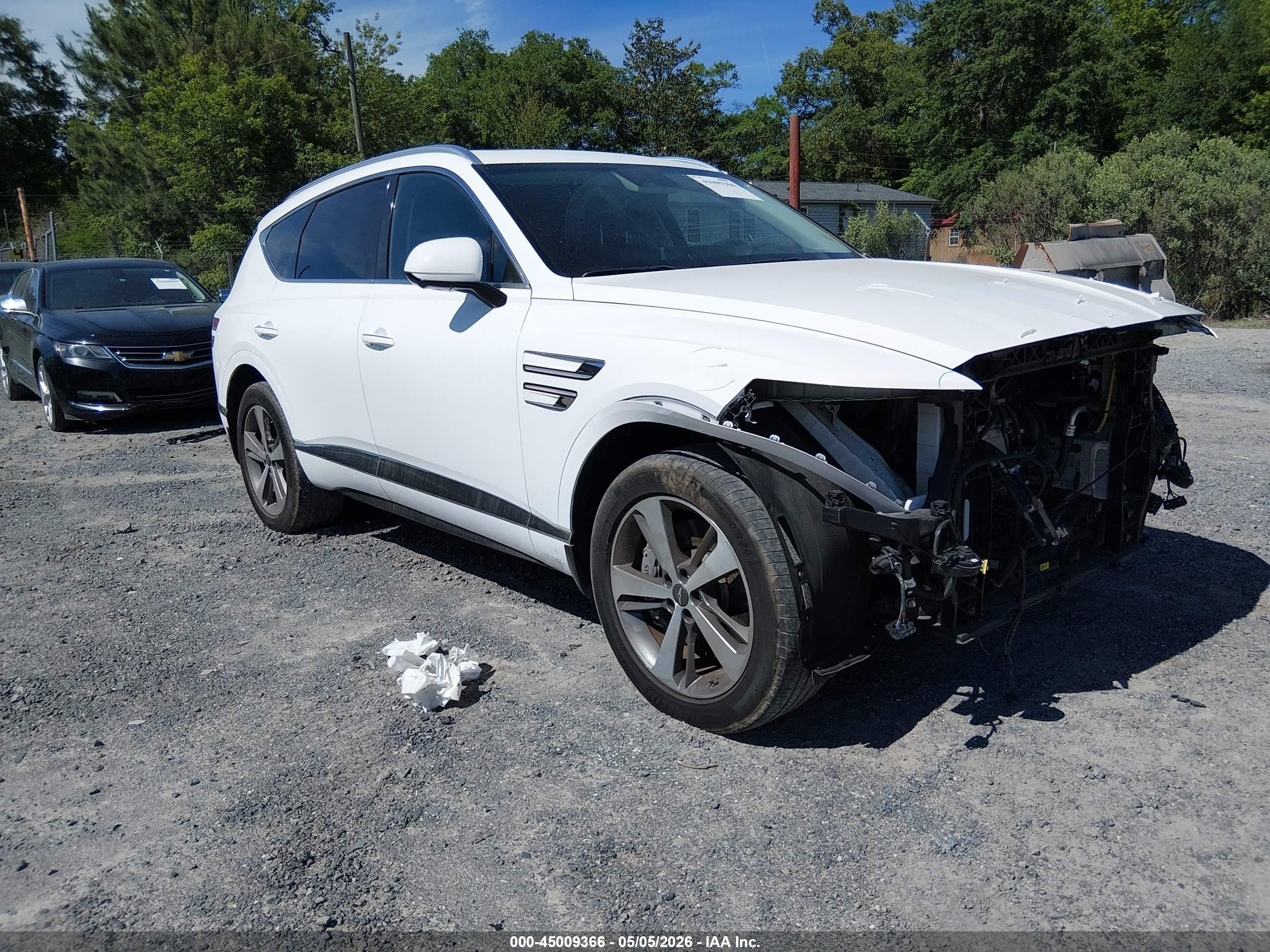 2022 Genesis GV80, VIN KMUHCESC6NU076009 — Front end