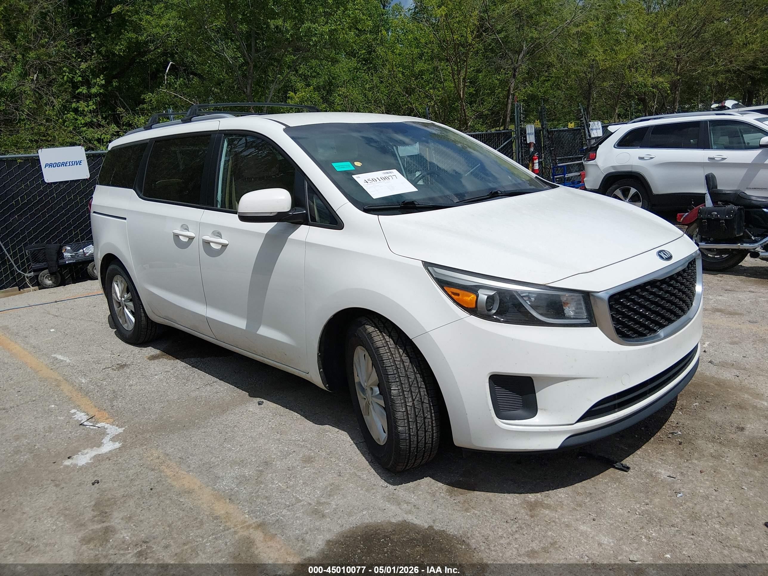 2016 Kia Sedona LX, VIN KNDMB5C1XG6090830 — Hail