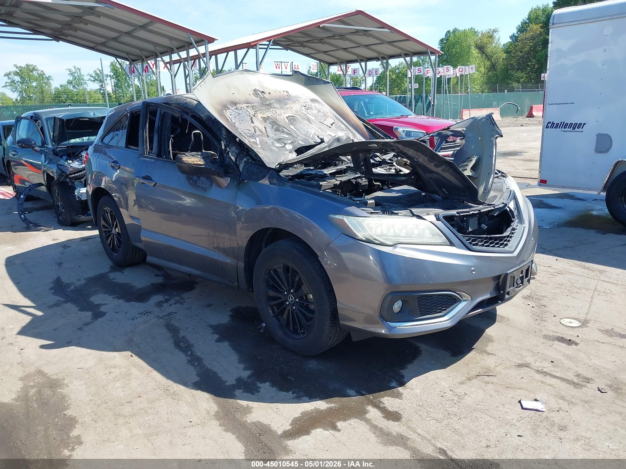 2017 Acura RDX Advance, VIN 5J8TB4H7XHL025807 — Burn