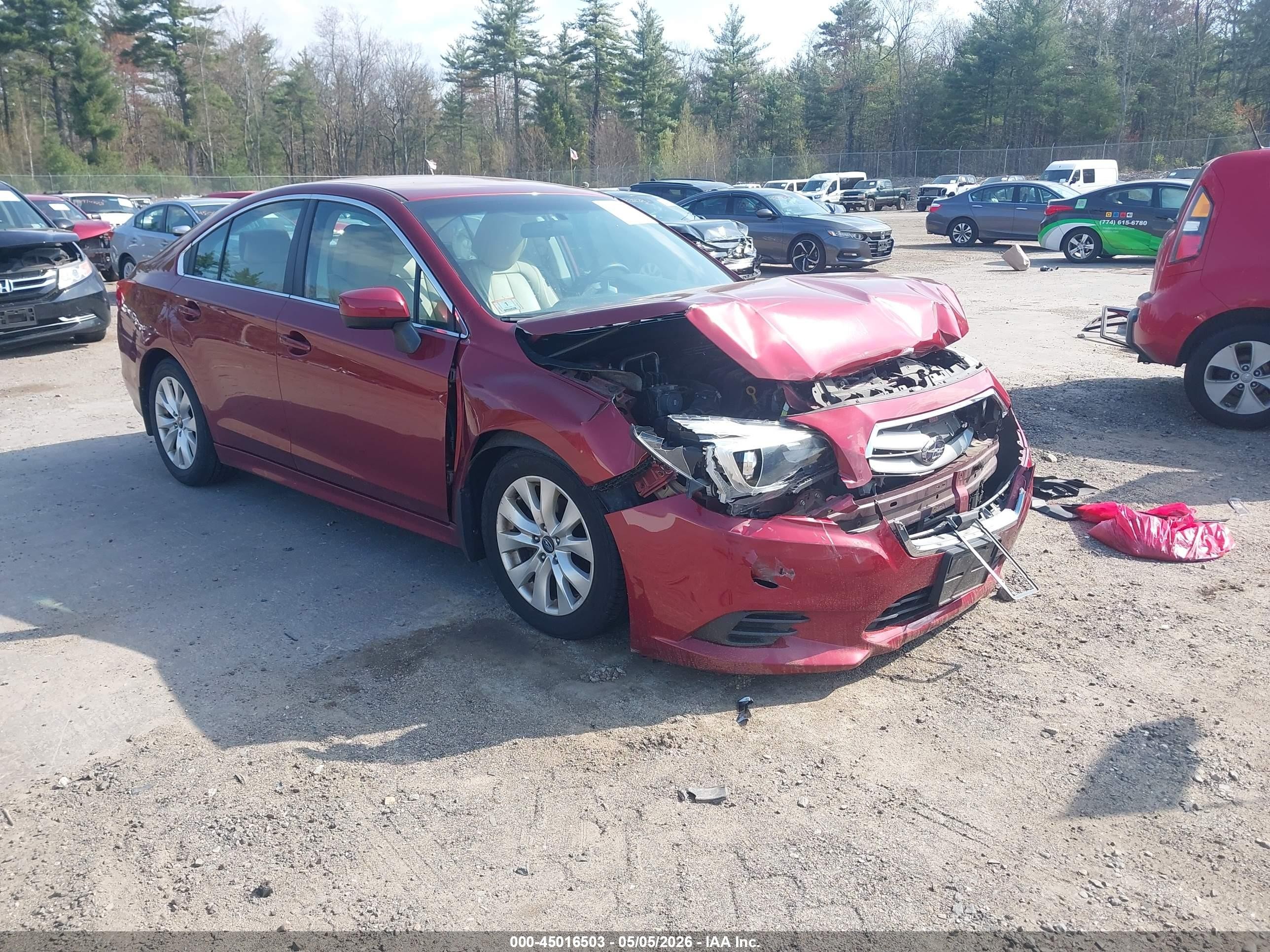 2017 Subaru Legacy Premium, VIN 4S3BNAC63H3008376 — Front end