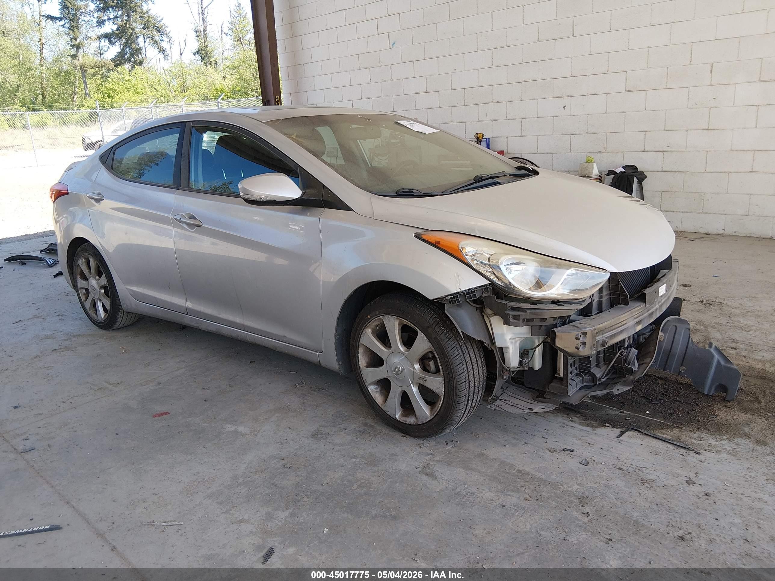 2013 Hyundai Elantra GLS, VIN KMHDH4AE4DU864040 — Front end