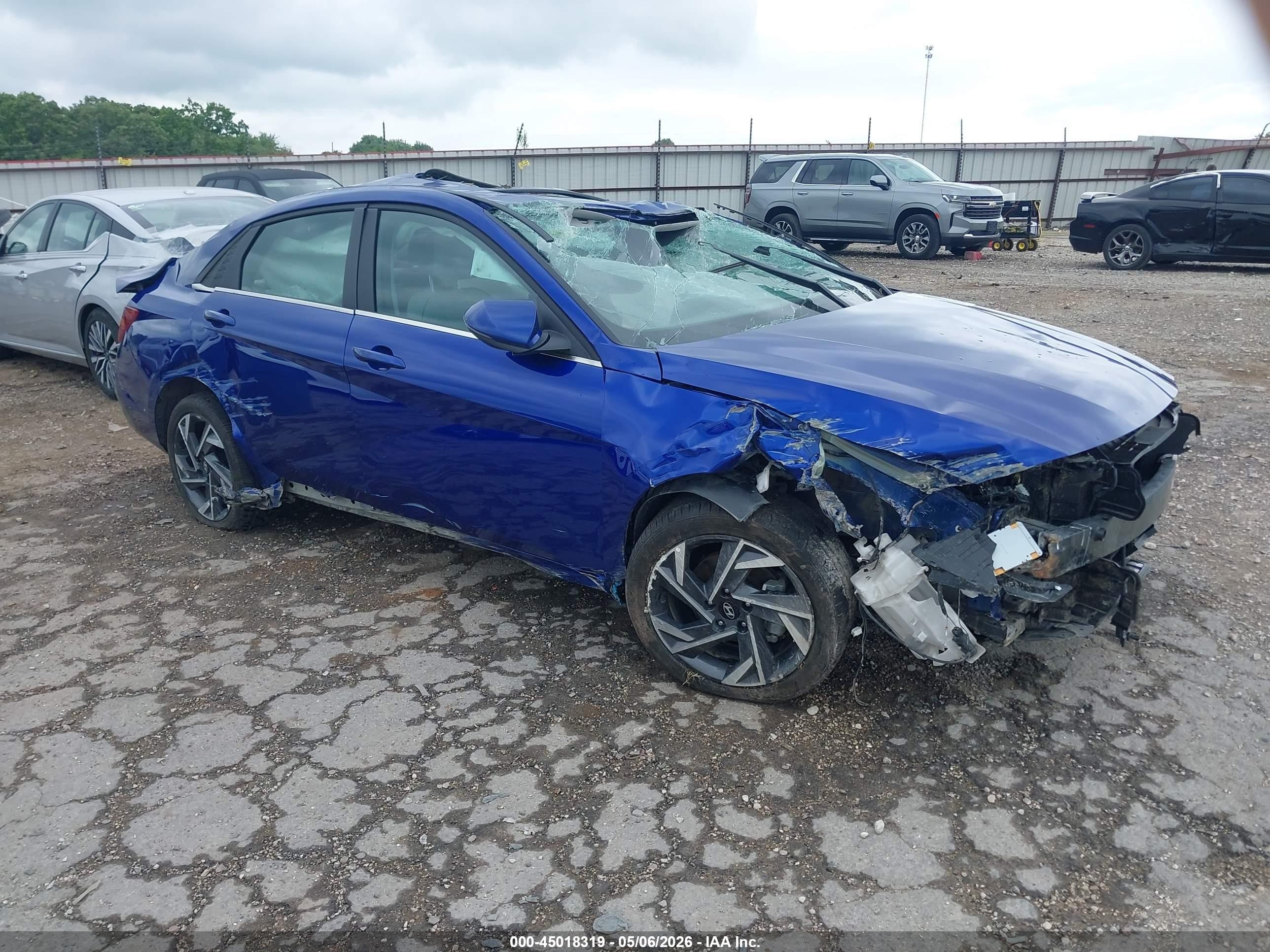 2025 Hyundai Elantra Limited, VIN KMHLN4DJ4SU122148 — Опрокидывание