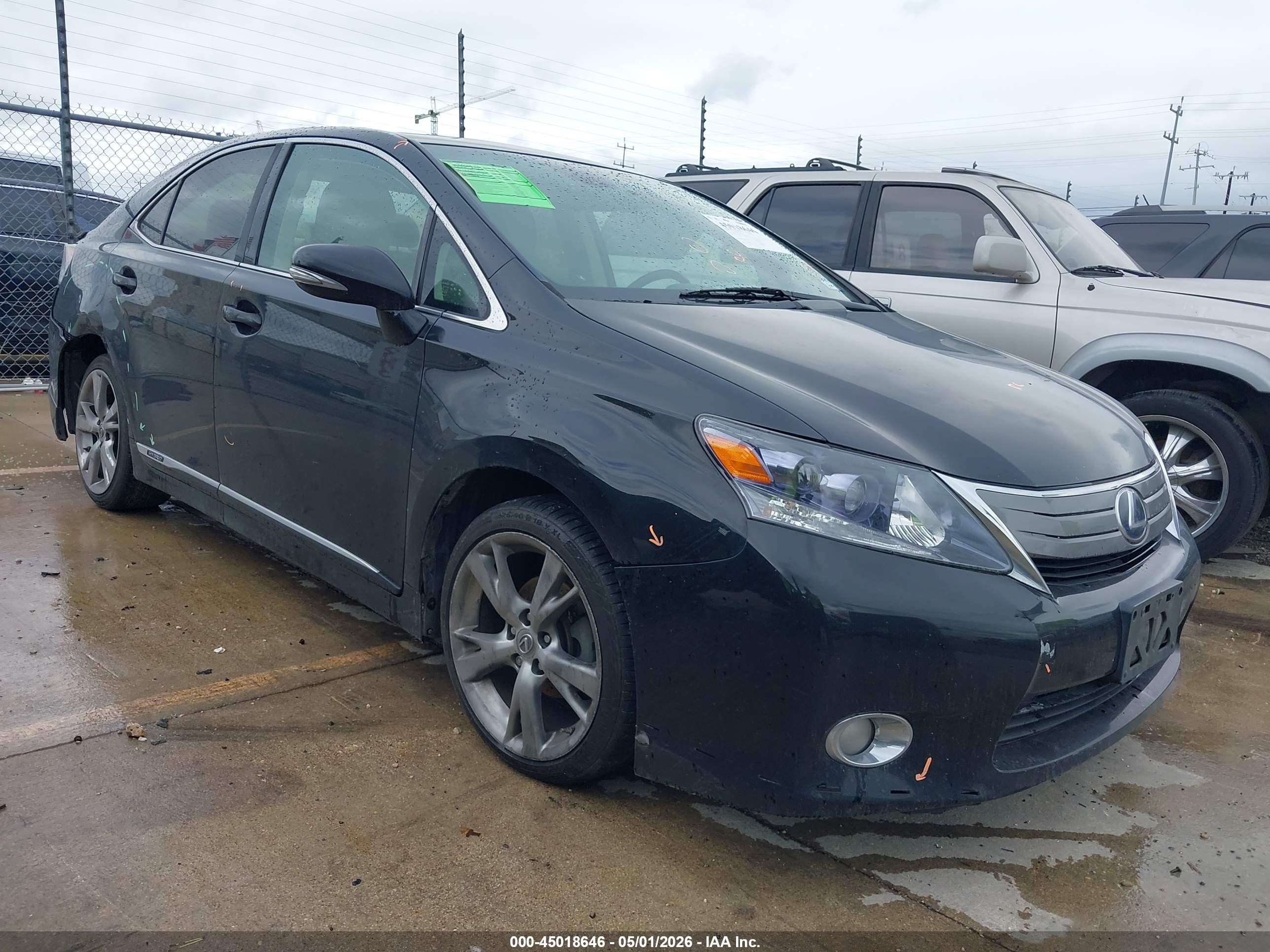 2010 Lexus HS 250h Premium, VIN JTHBB1BA9A2005474 — Undercarriage