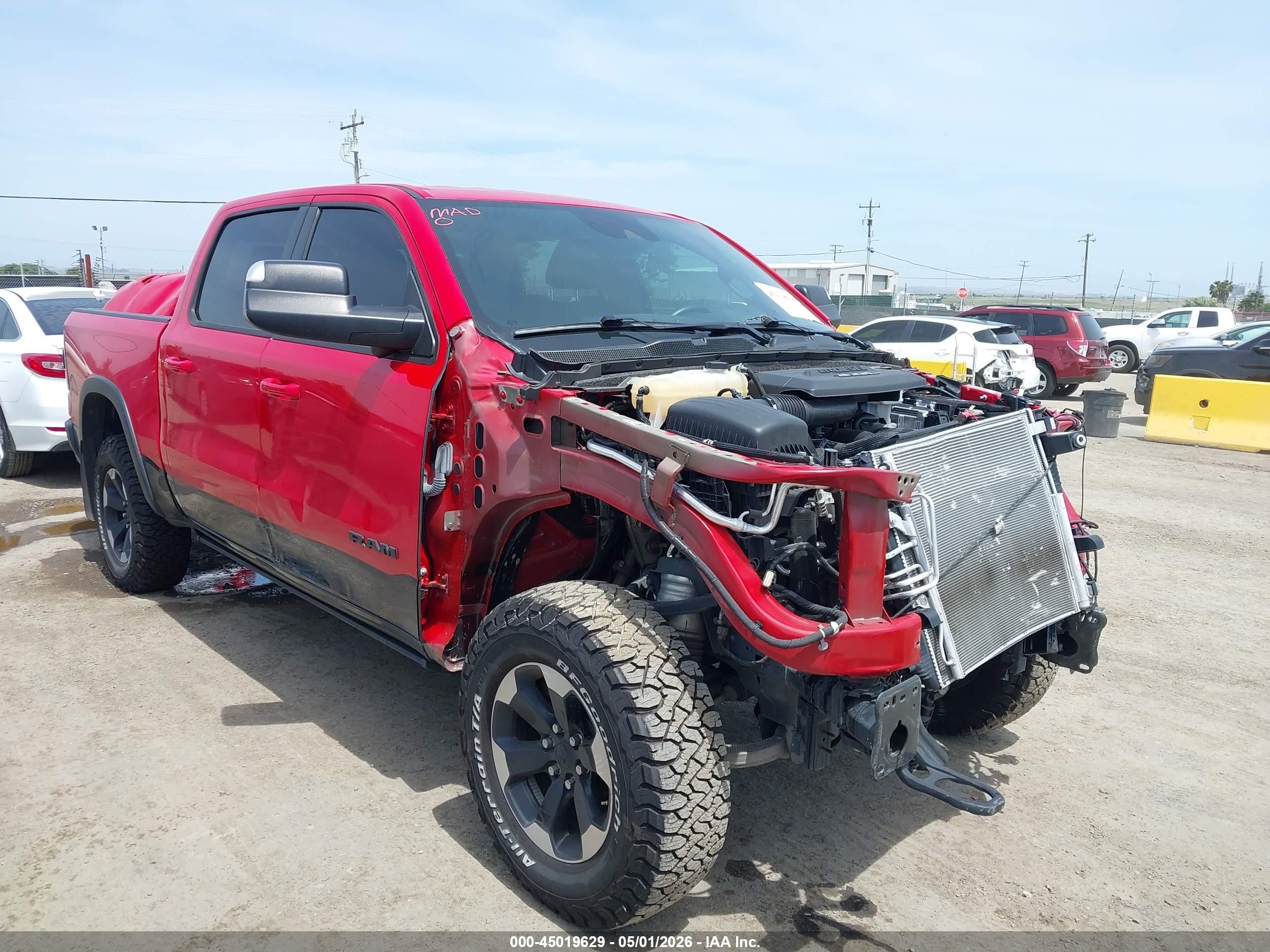 2021 Ram 1500 Rebel, VIN 1C6SRFLM4MN706260 — Front end