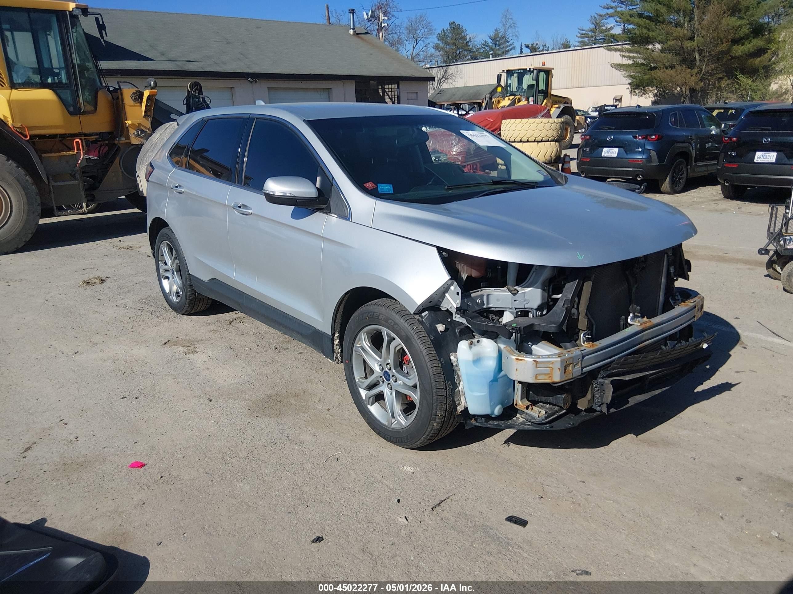 2017 Ford Edge Titanium, VIN 2FMPK3K93HBB31693 — Front end