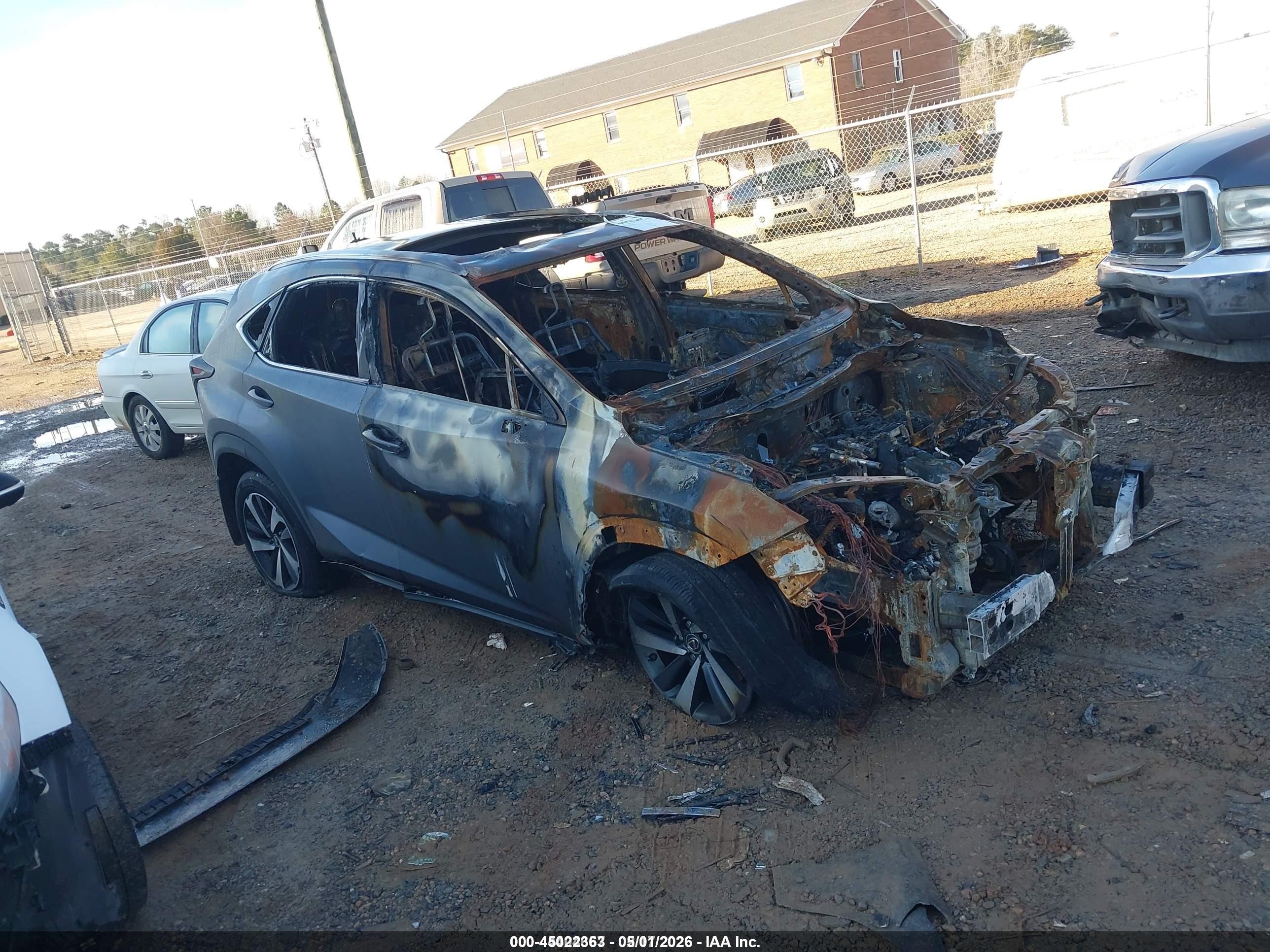 2018 Lexus NX 300, VIN JTJYARBZ7J2089102 — Engine fire