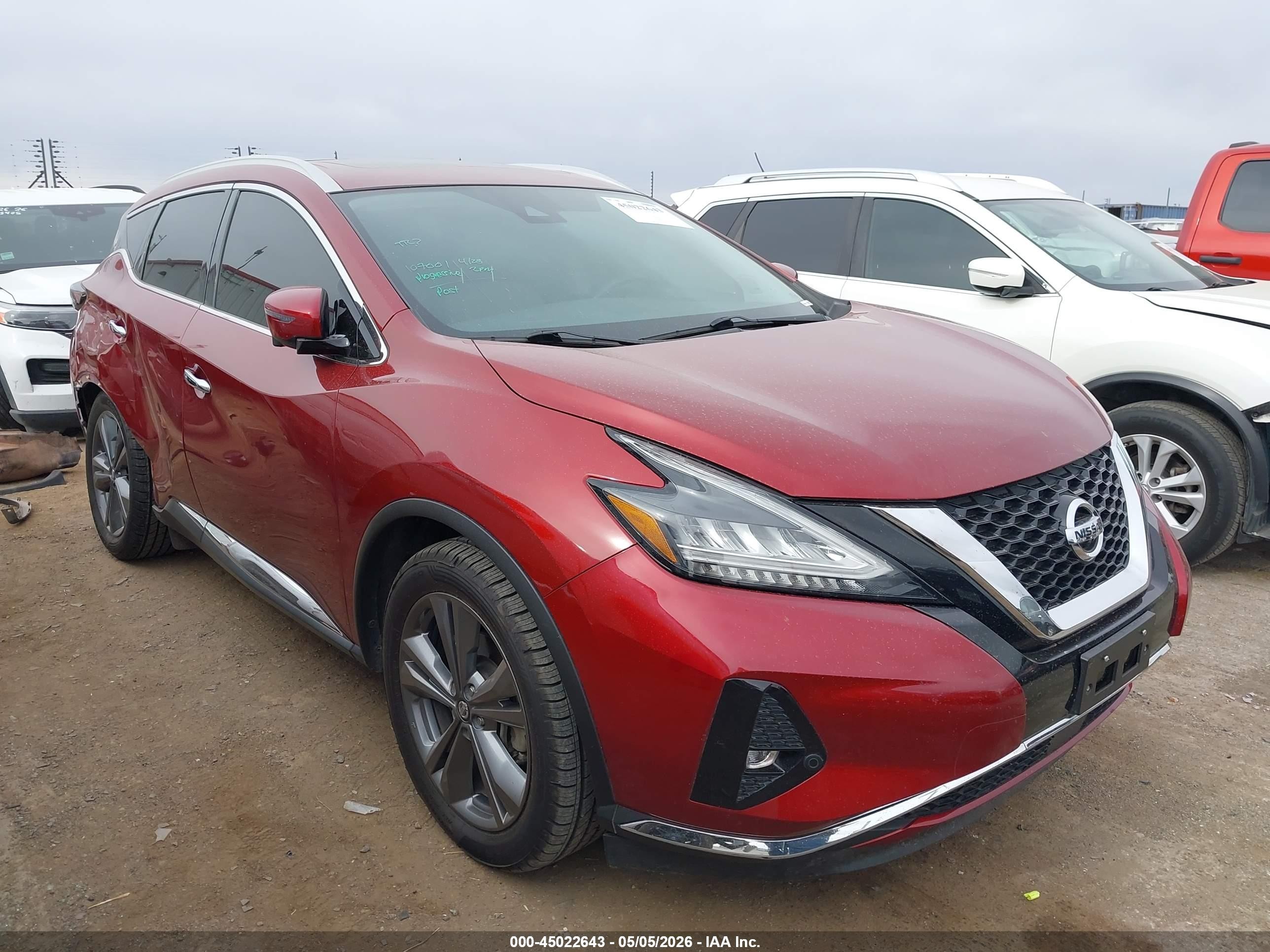 2021 Nissan Murano Platinum, VIN 5N1AZ2DS2MC109920 — Rear end