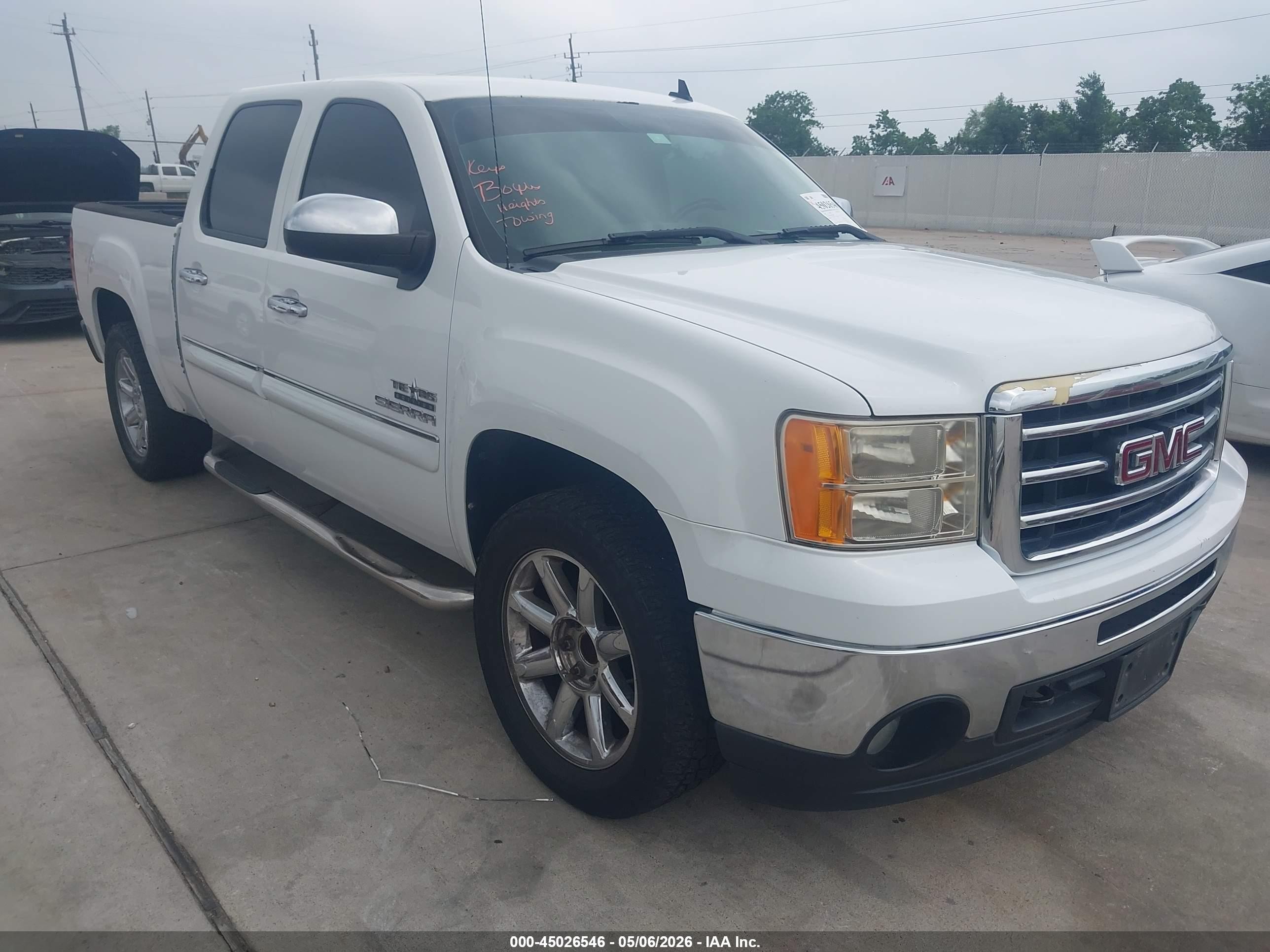 2012 GMC Sierra 1500 SLE, VIN 3GTP1VE07CG156960 — Repossession