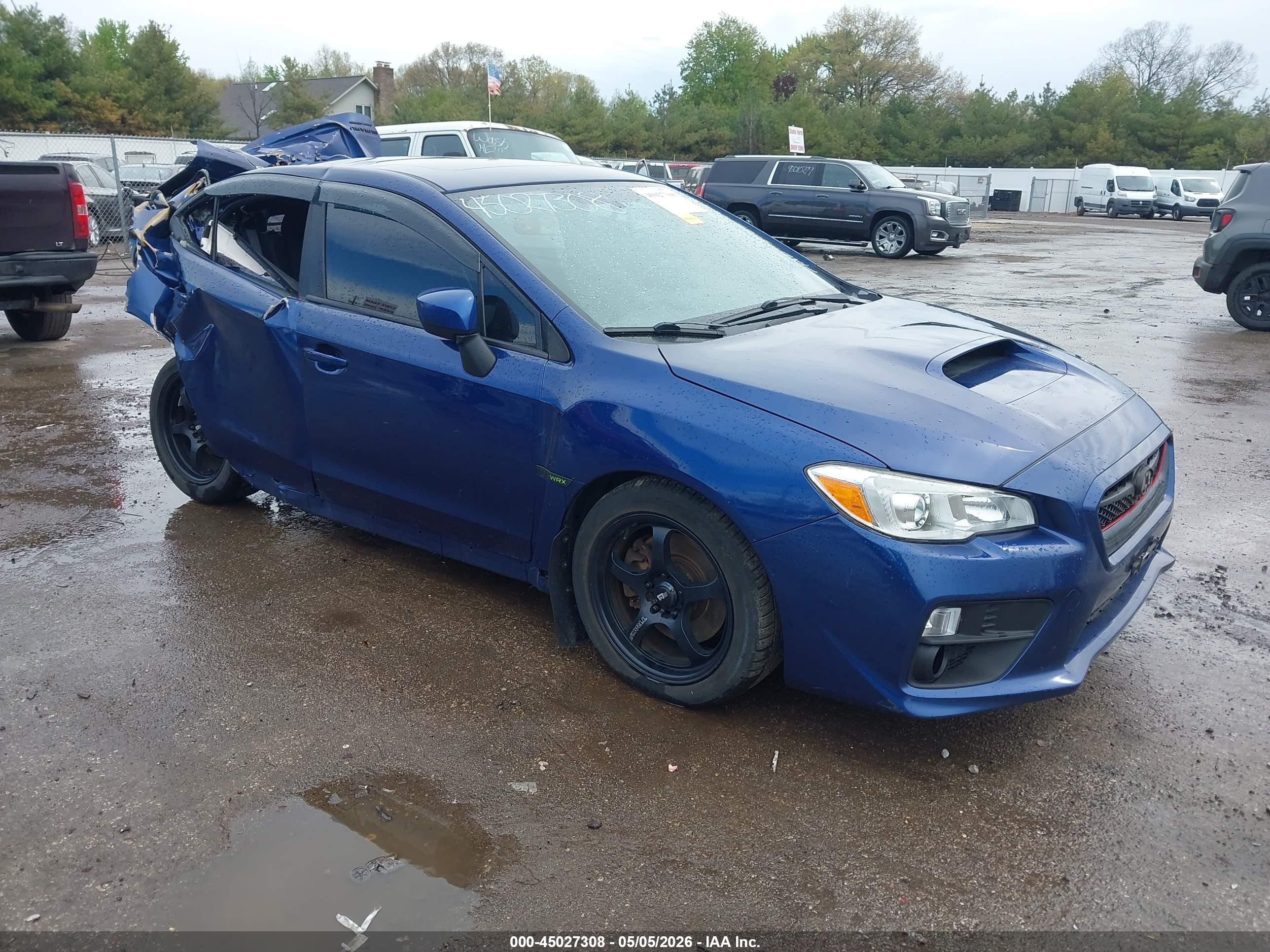 2015 Subaru WRX Premium, VIN JF1VA1D69F9814472 — Rear end
