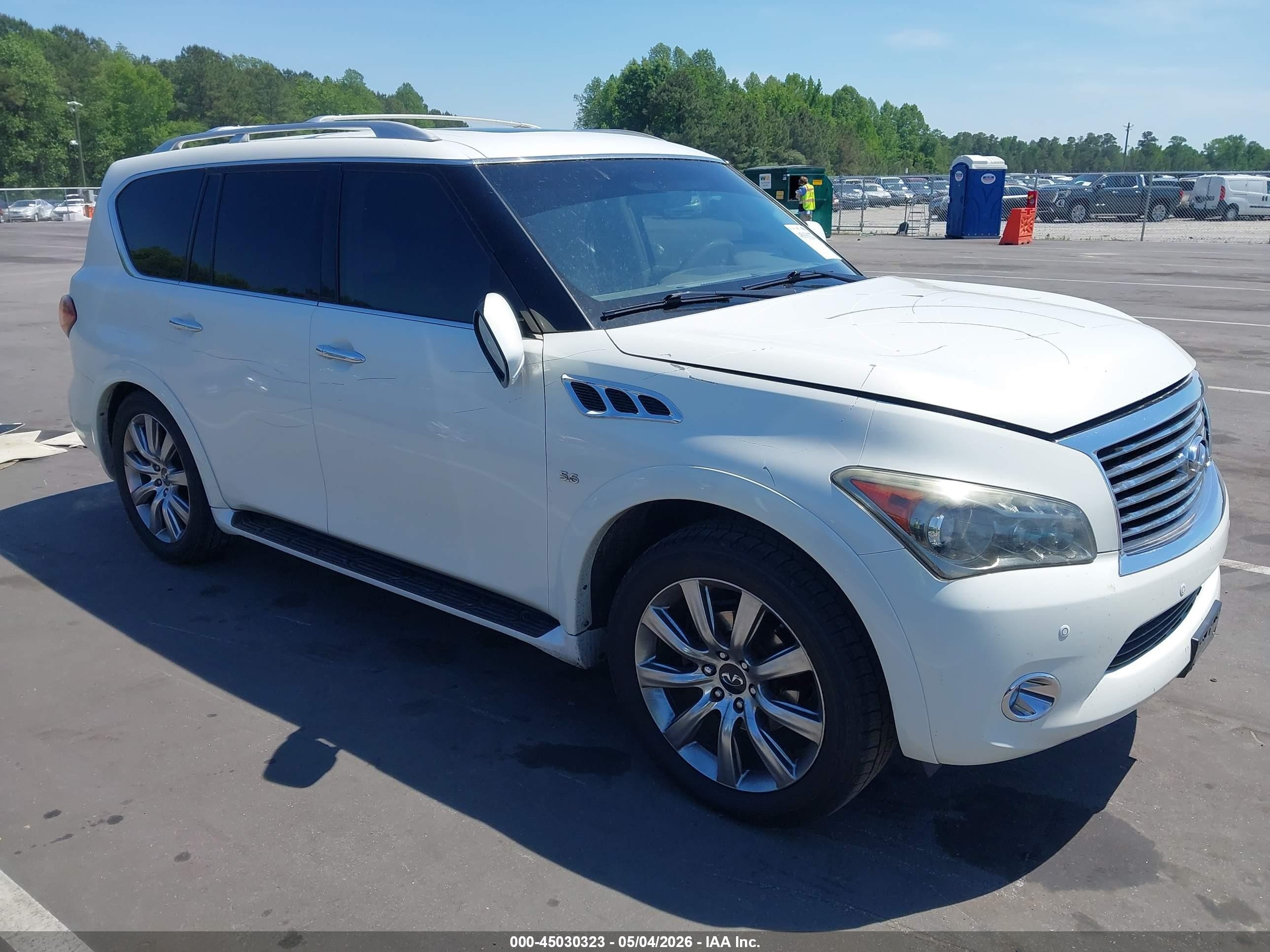 2014 Infiniti QX80, VIN JN8AZ2NE7E9067664 — Vandalism