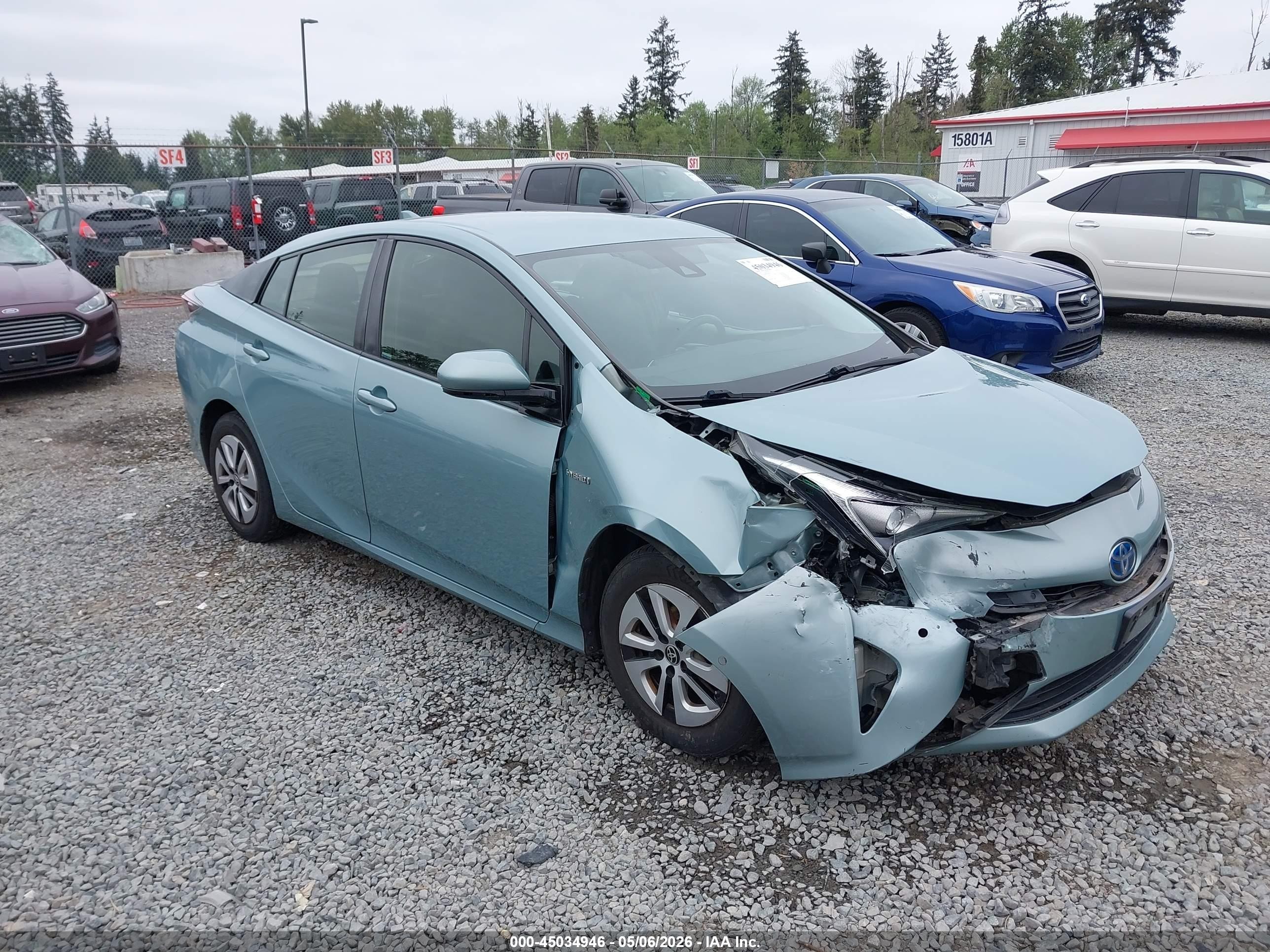 2018 Toyota Prius Two, VIN JTDKBRFU0J3064721 — Front end