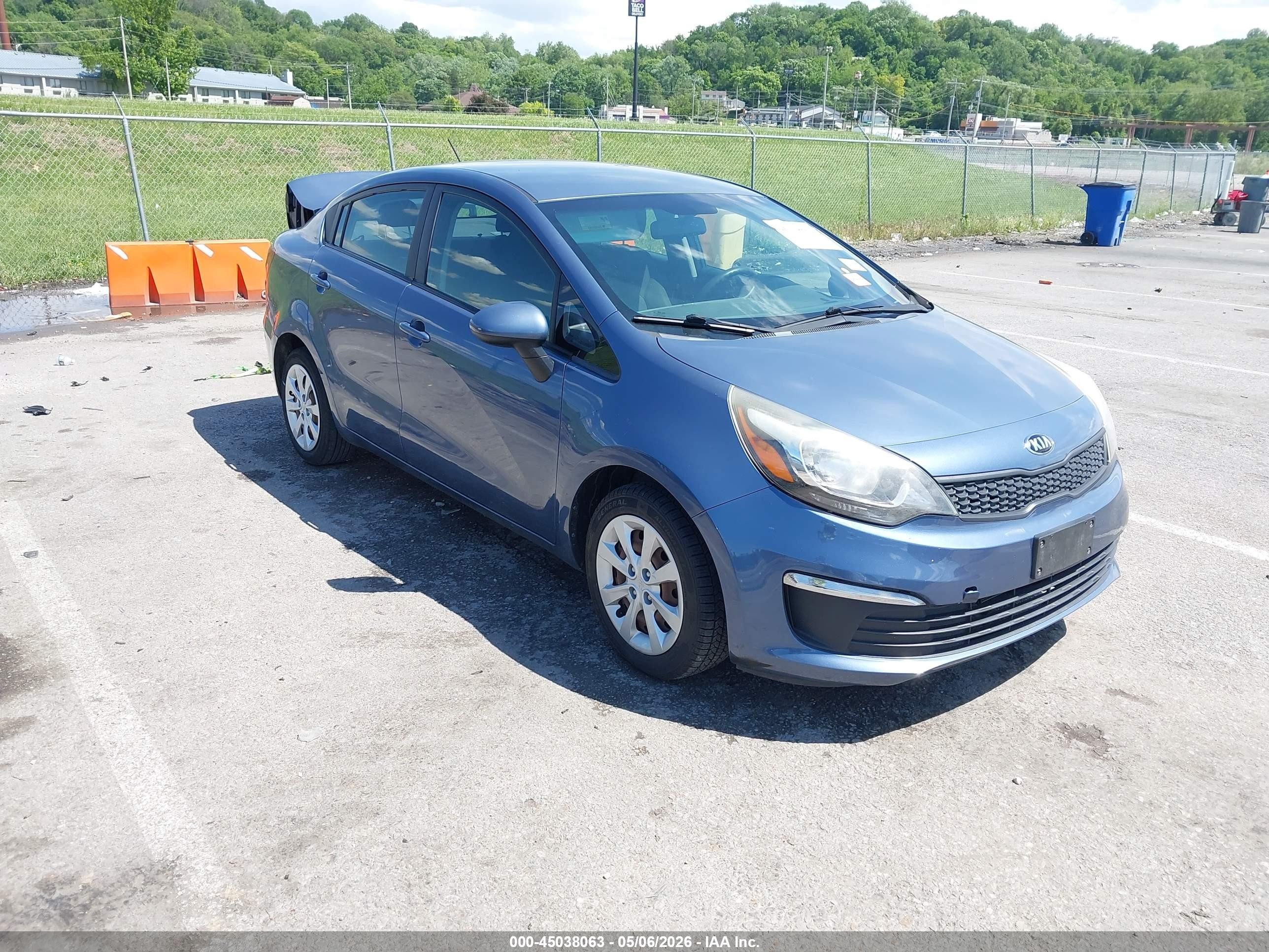 2016 Kia Rio LX, VIN KNADM4A36G6557795 — Rear end