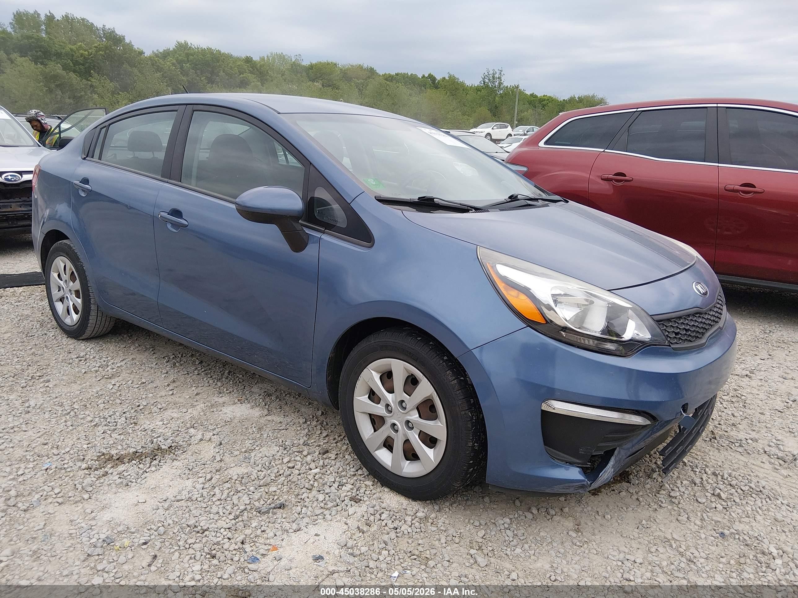 2016 Kia Rio LX, VIN KNADM4A39G6589771 — Front end