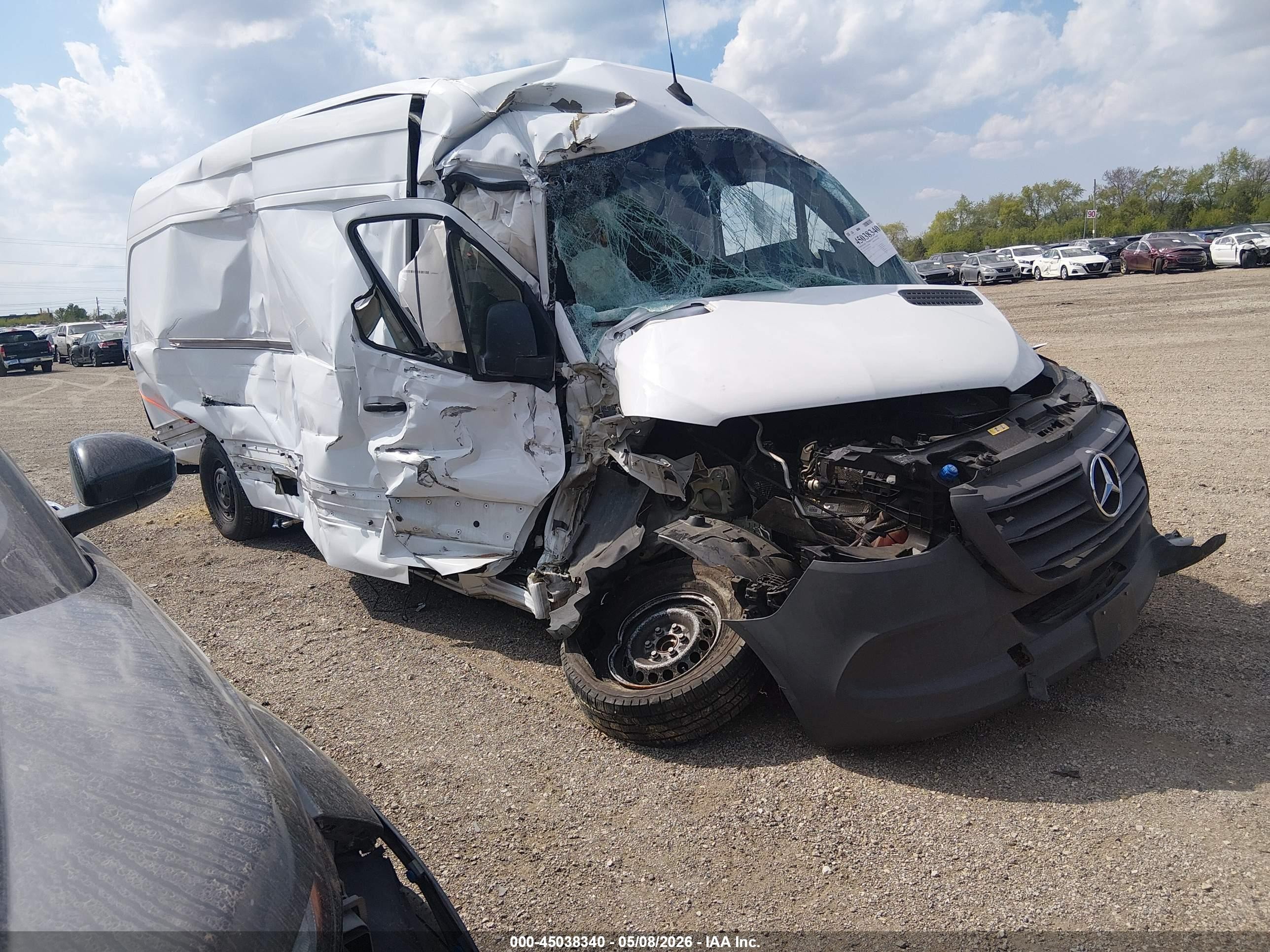 2023 Mercedes-Benz Sprinter Cargo, VIN W1Y4NCHY3PT139140 — Rollover