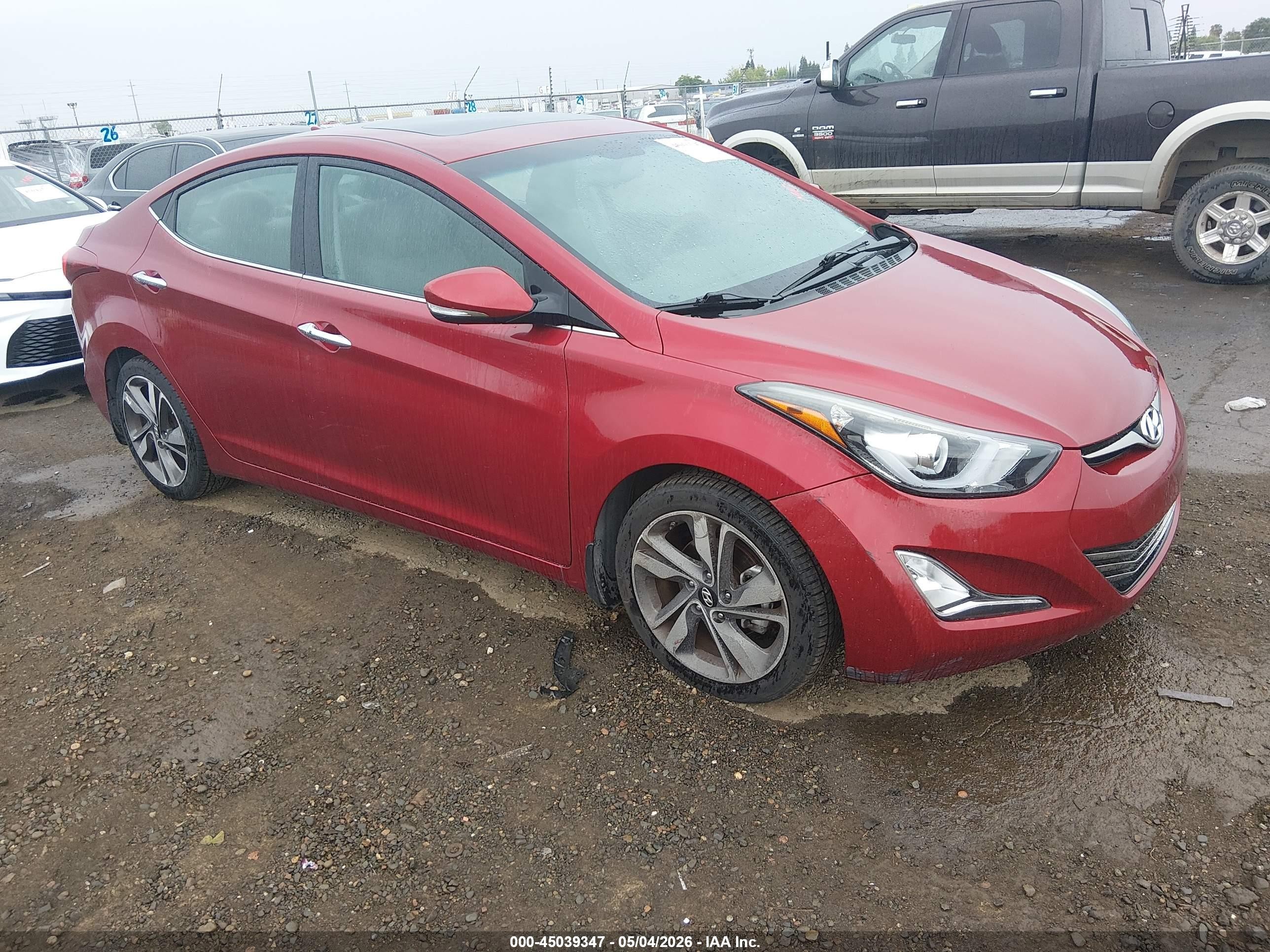 2014 Hyundai Elantra SE, VIN 5NPDH4AE3EH491024 — Normal wear