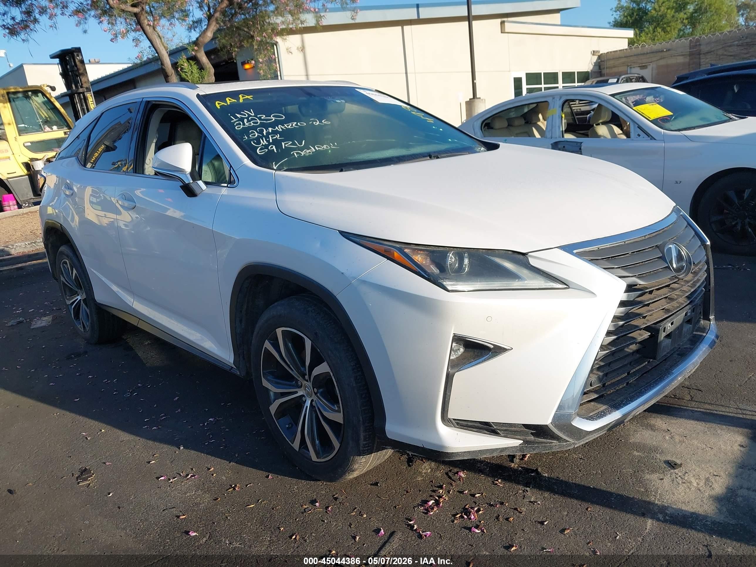 2016 Lexus RX 350, VIN 2T2ZZMCA6GC004980 — Vandalism