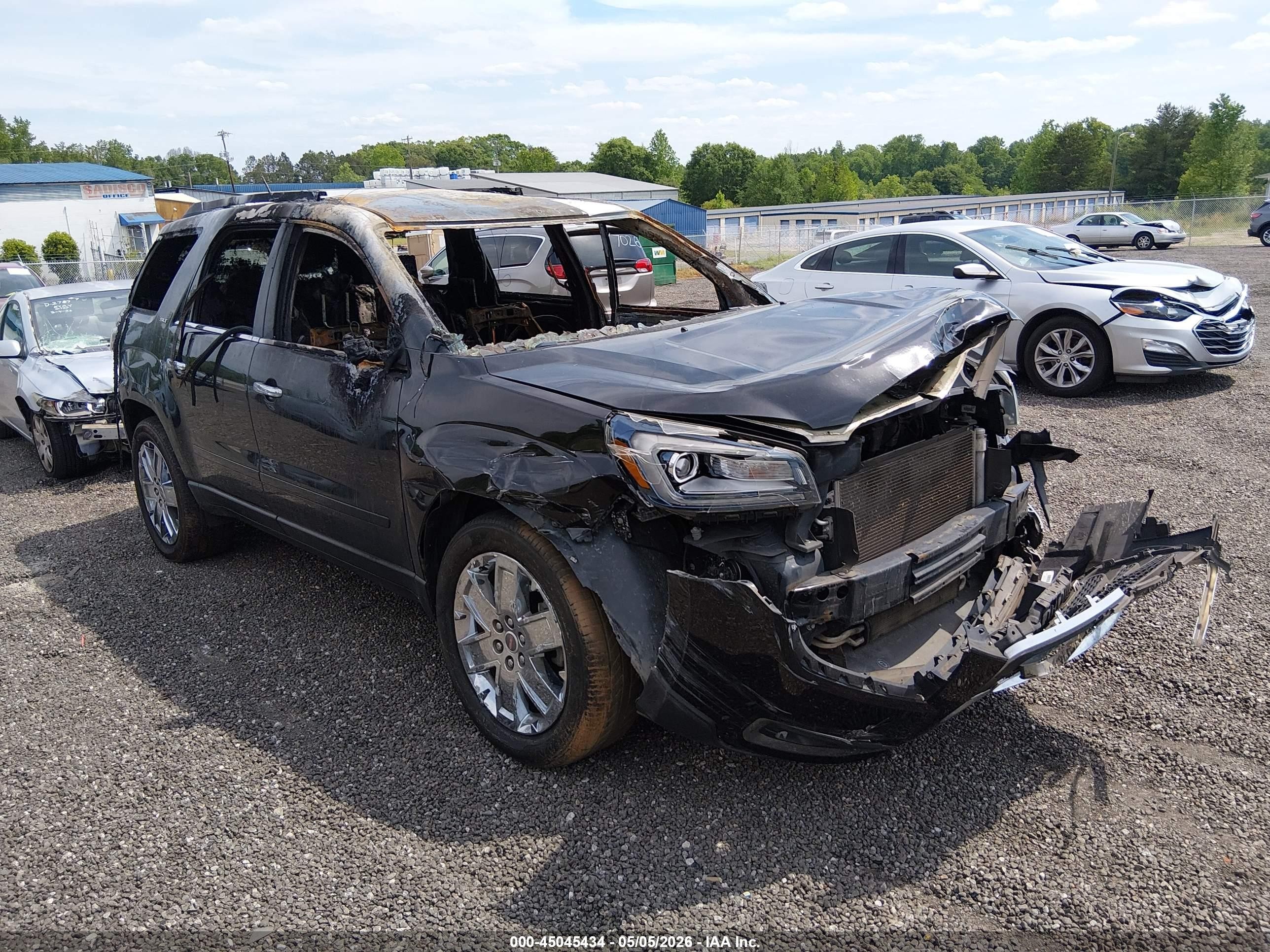 2017 GMC Acadia Limited, VIN 1GKKRSKD5HJ265307 — Interior fire