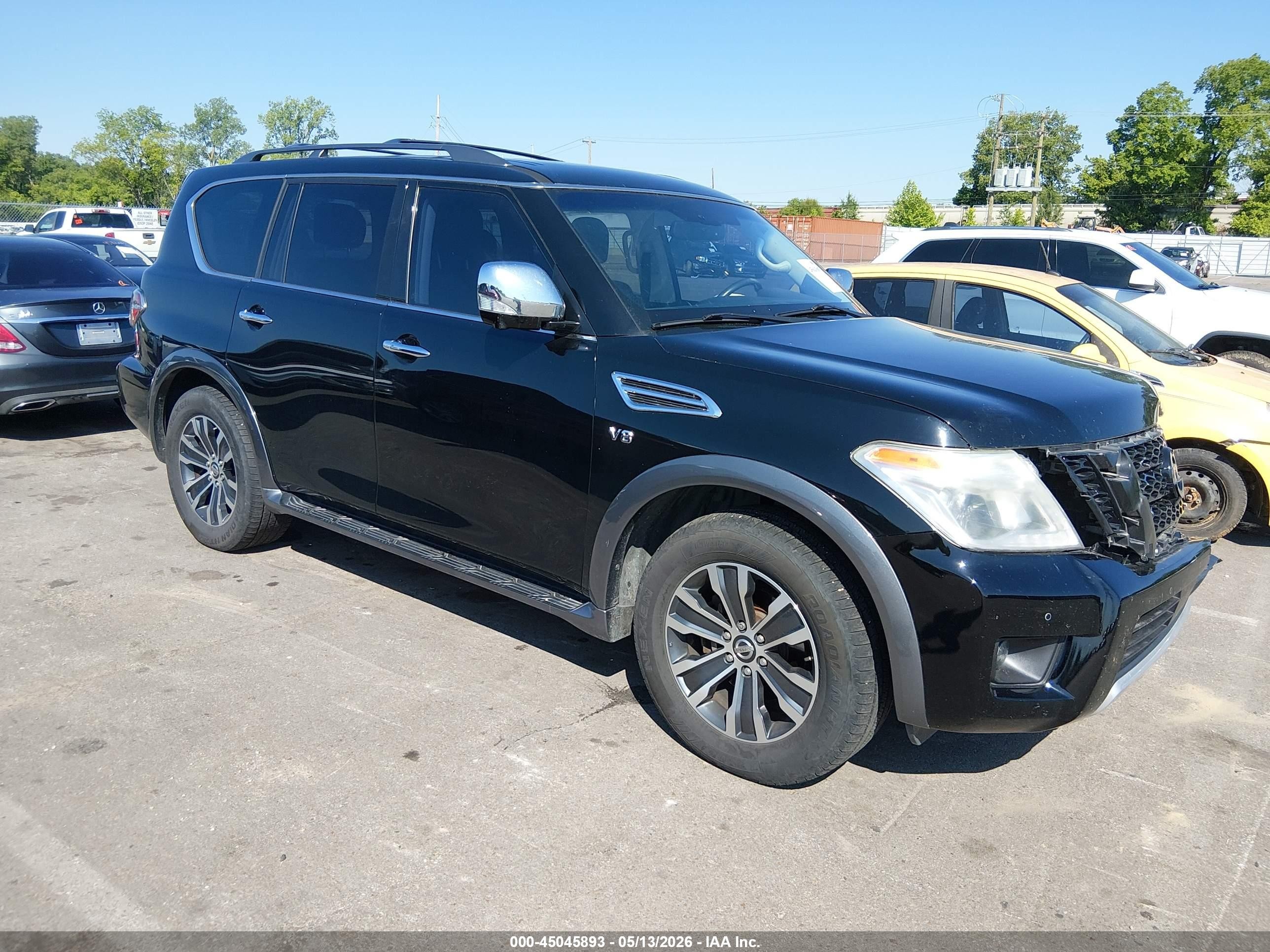 2017 Nissan Armada SV, VIN JN8AY2ND1H9007829 — Front end