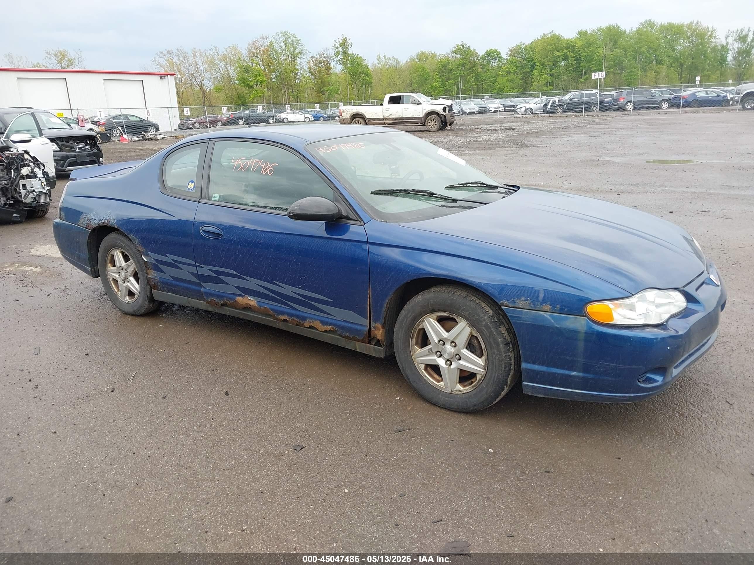 2005 Chevrolet Monte Carlo LS, VIN 2G1WW12EX59227256 — Бок