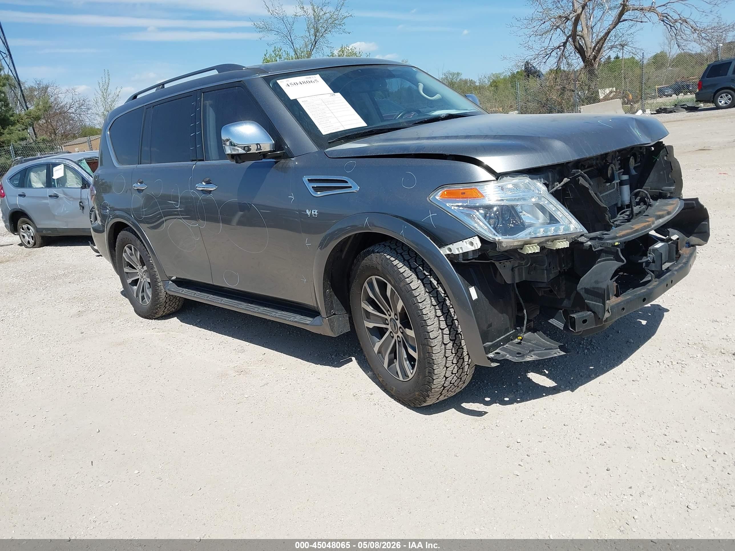 2020 Nissan Armada SL, VIN JN8AY2ND8L9108472 — Front end