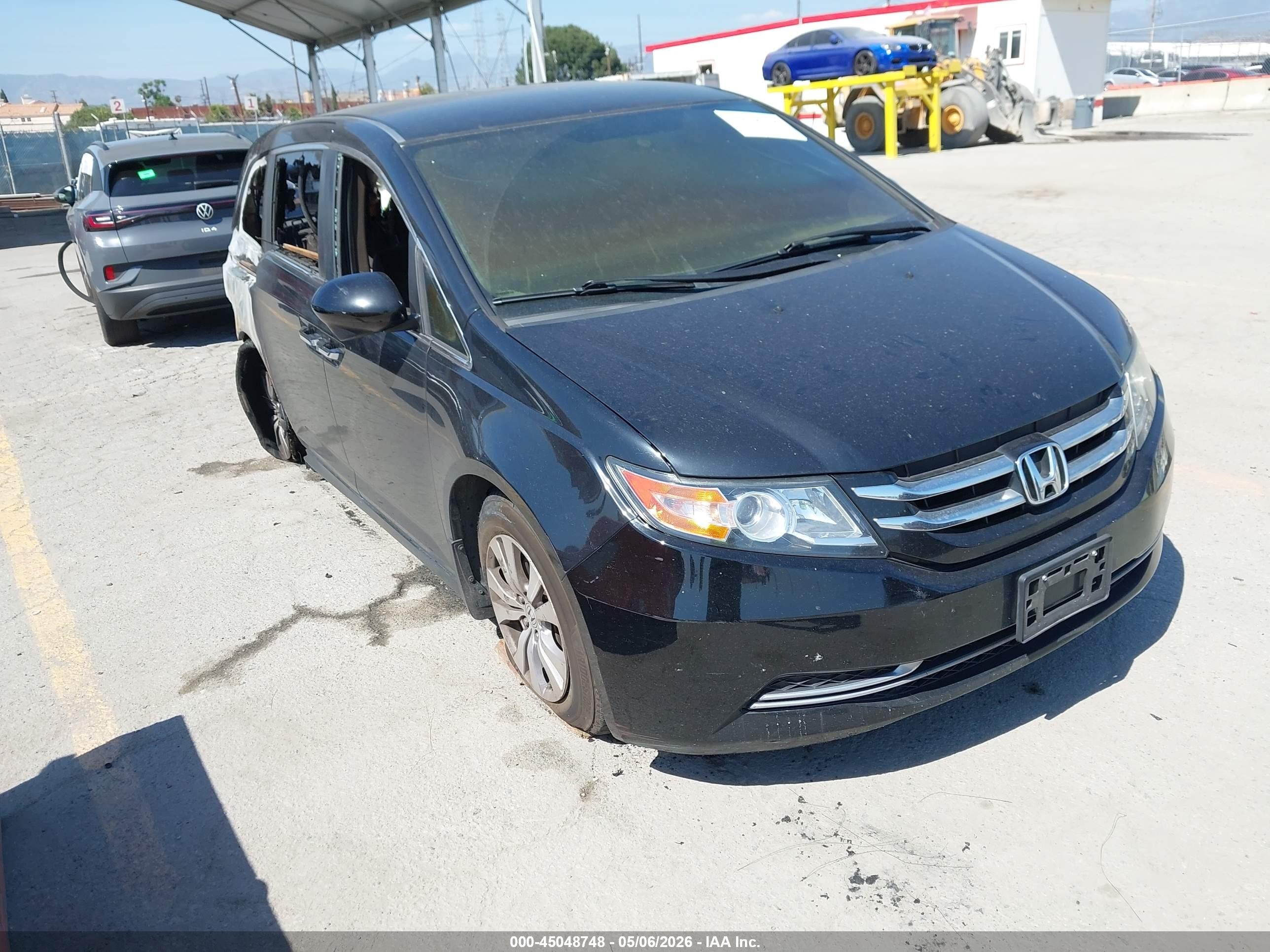 2016 Honda Odyssey EX, VIN 5FNRL5H4XGB069812 — Interior fire