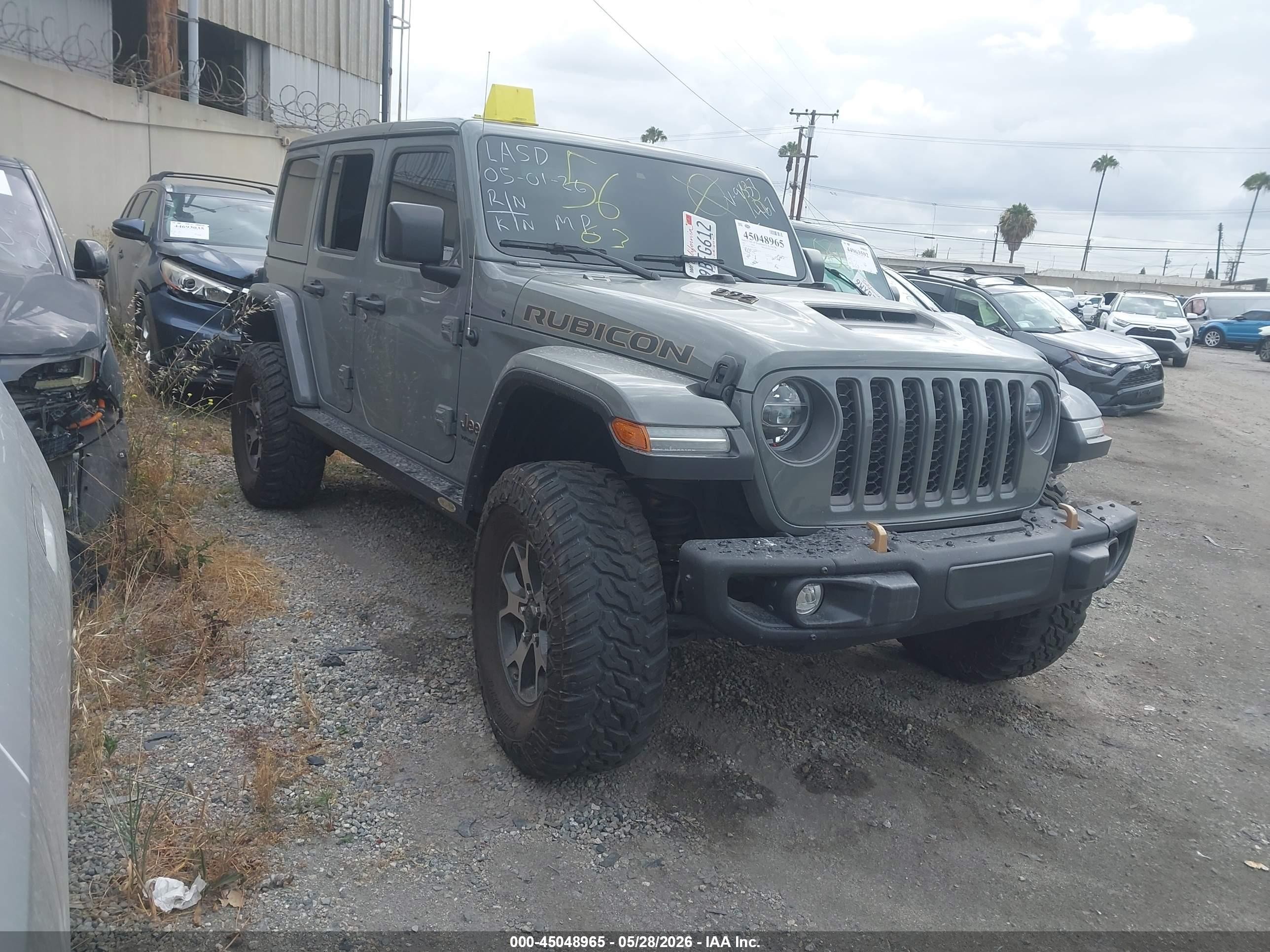 2022 Jeep Wrangler Unlimited Rubicon 392, VIN 1C4JJXSJ0NW179337 — Vandalism
