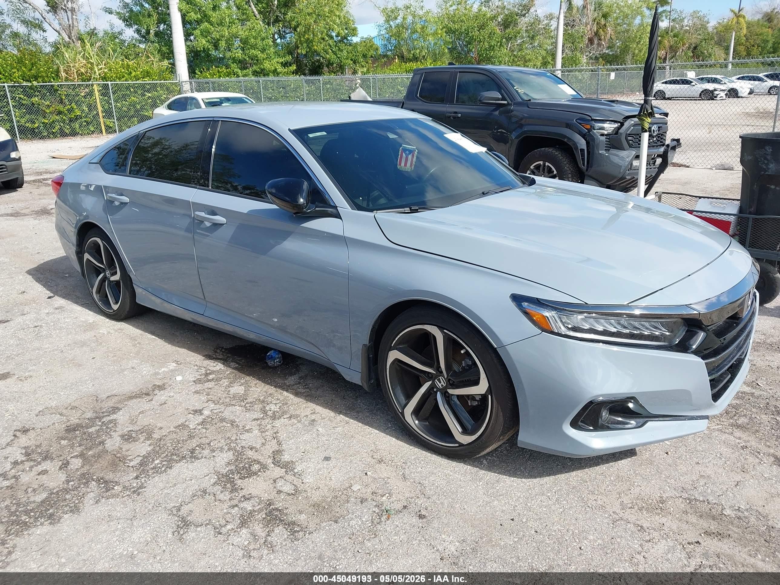 2022 Honda Accord Sport, VIN 1HGCV1F36NA083880 — Theft recovery